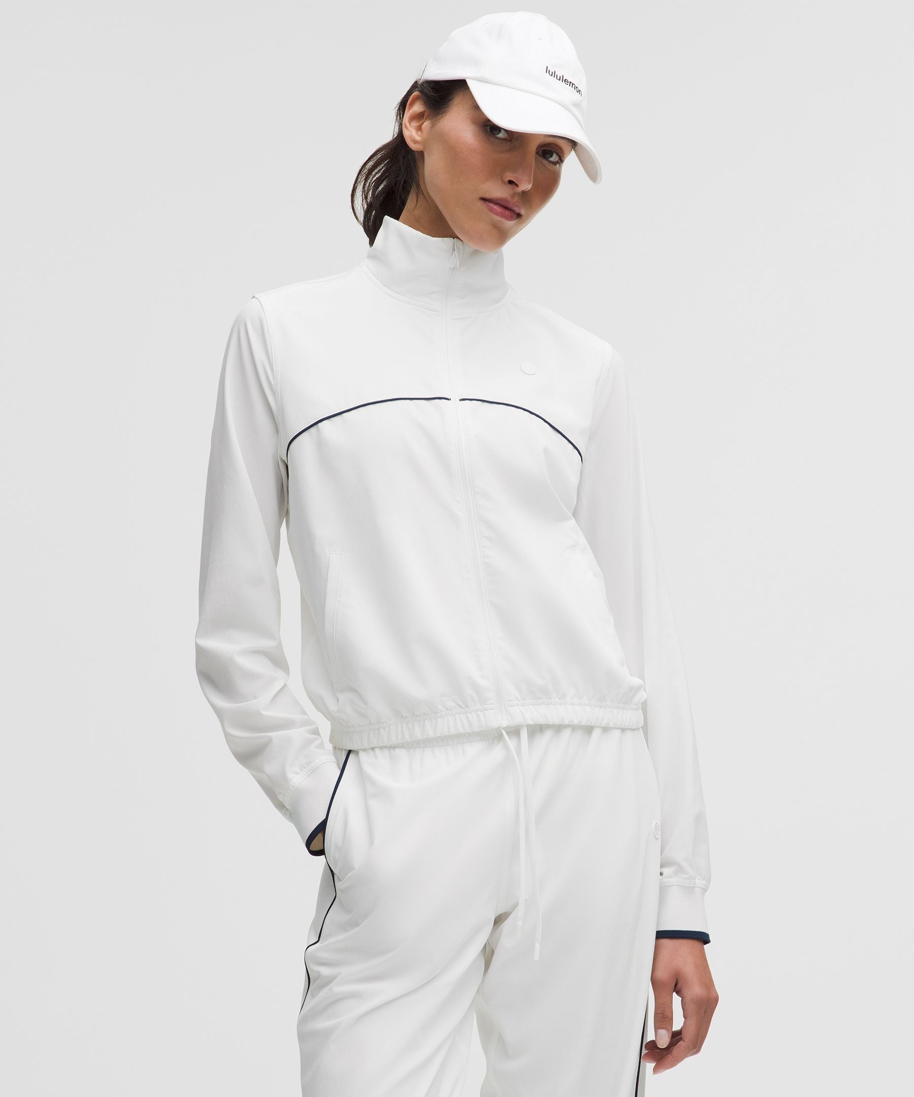 Lululemon Court Rival Tennis Track Jacket White/Club Blue
