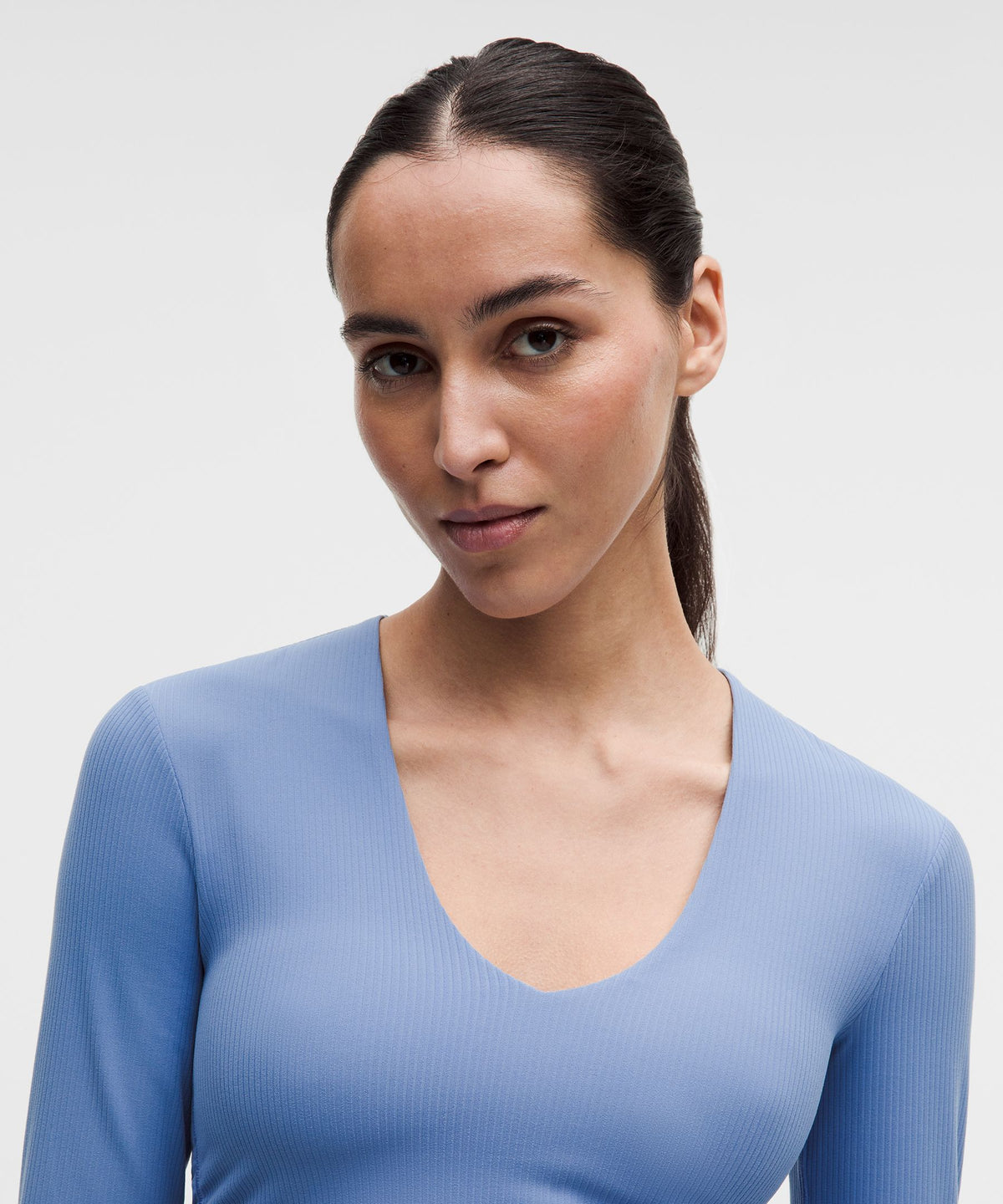 Lululemon Women's All It Takes Ribbed Nulu V-Neck Long-Sleeve Shirt *B-D Cups