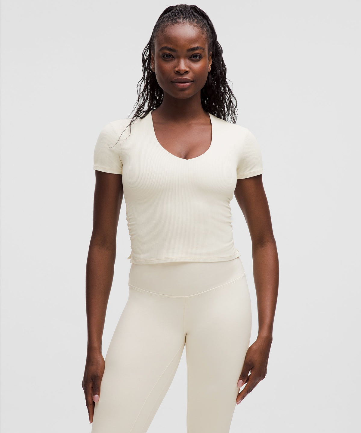 Lululemon Women's All It Takes Ribbed Nulu V-Neck T-Shirt *B–D Cups