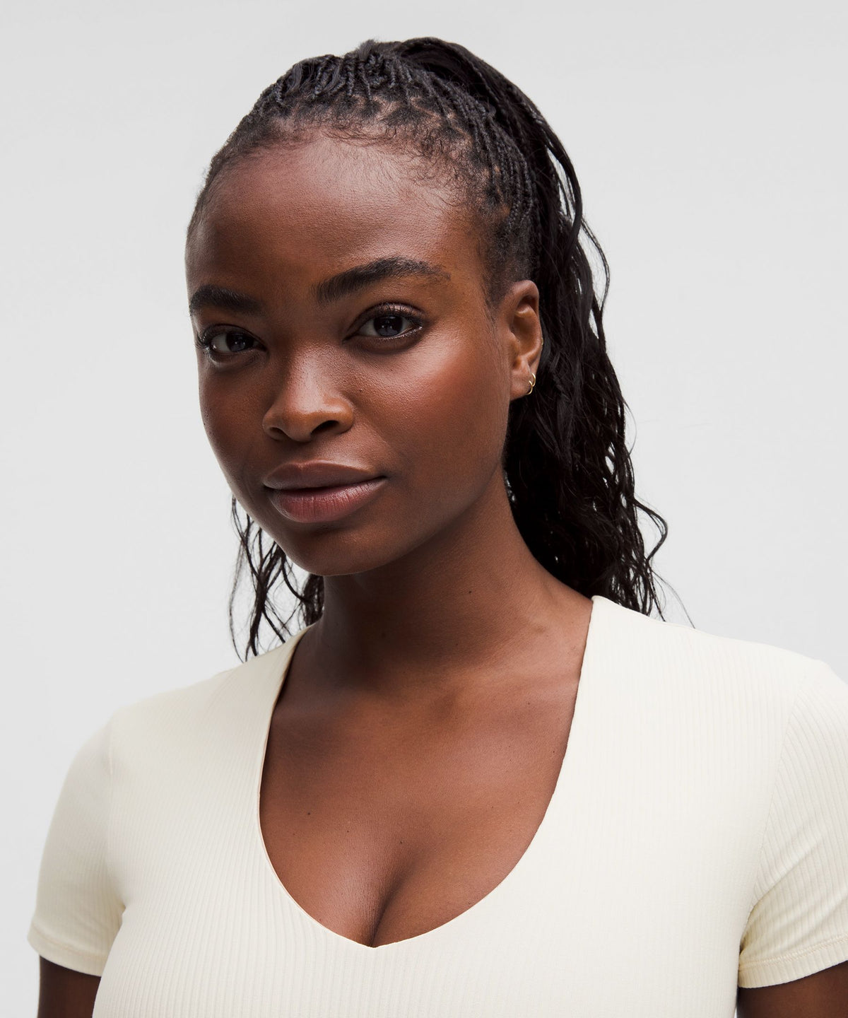 Lululemon Women's All It Takes Ribbed Nulu V-Neck T-Shirt *B–D Cups
