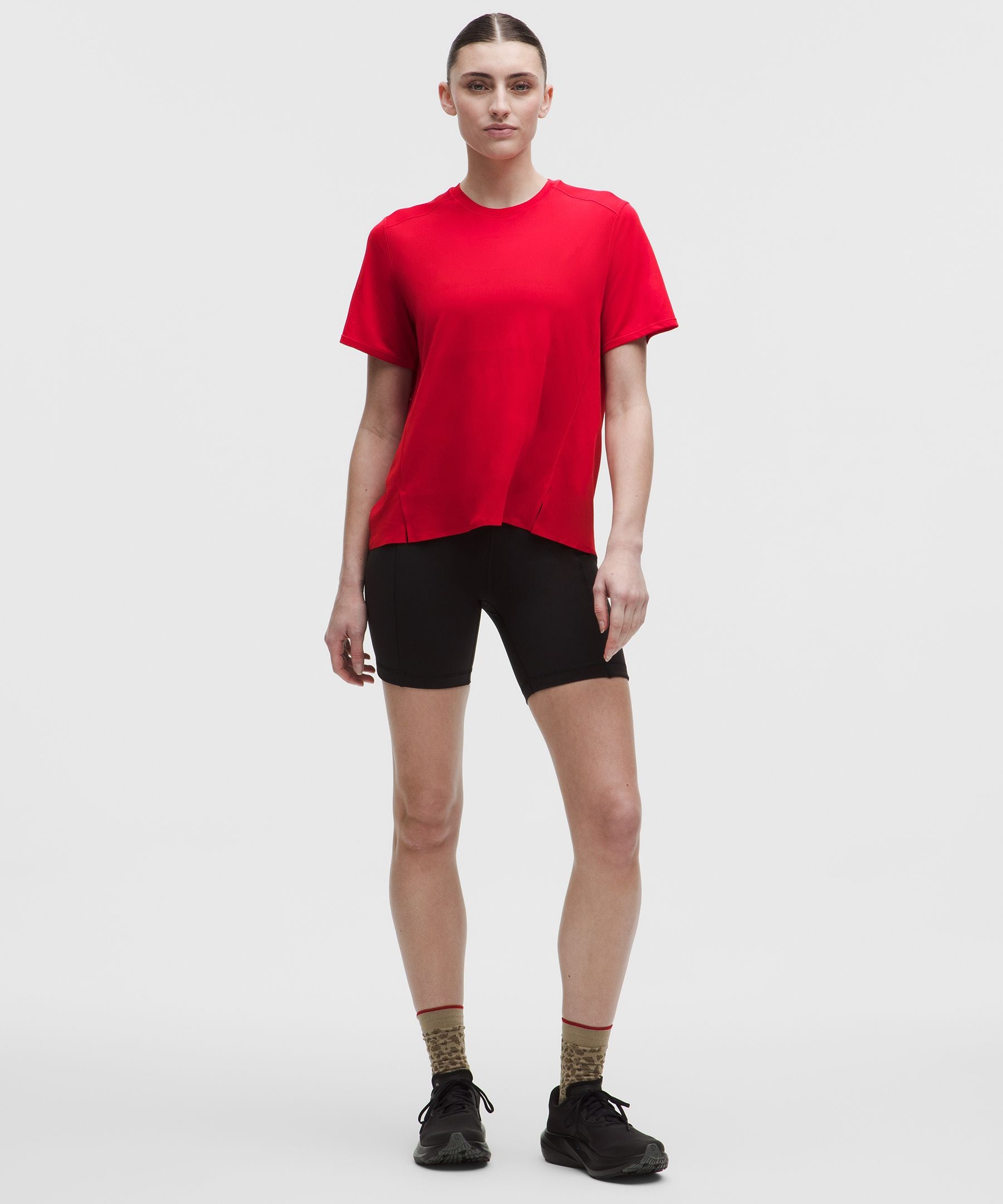 Lululemon Women's Fast and Free Short-Sleeve Shirt *Perforated Stripe