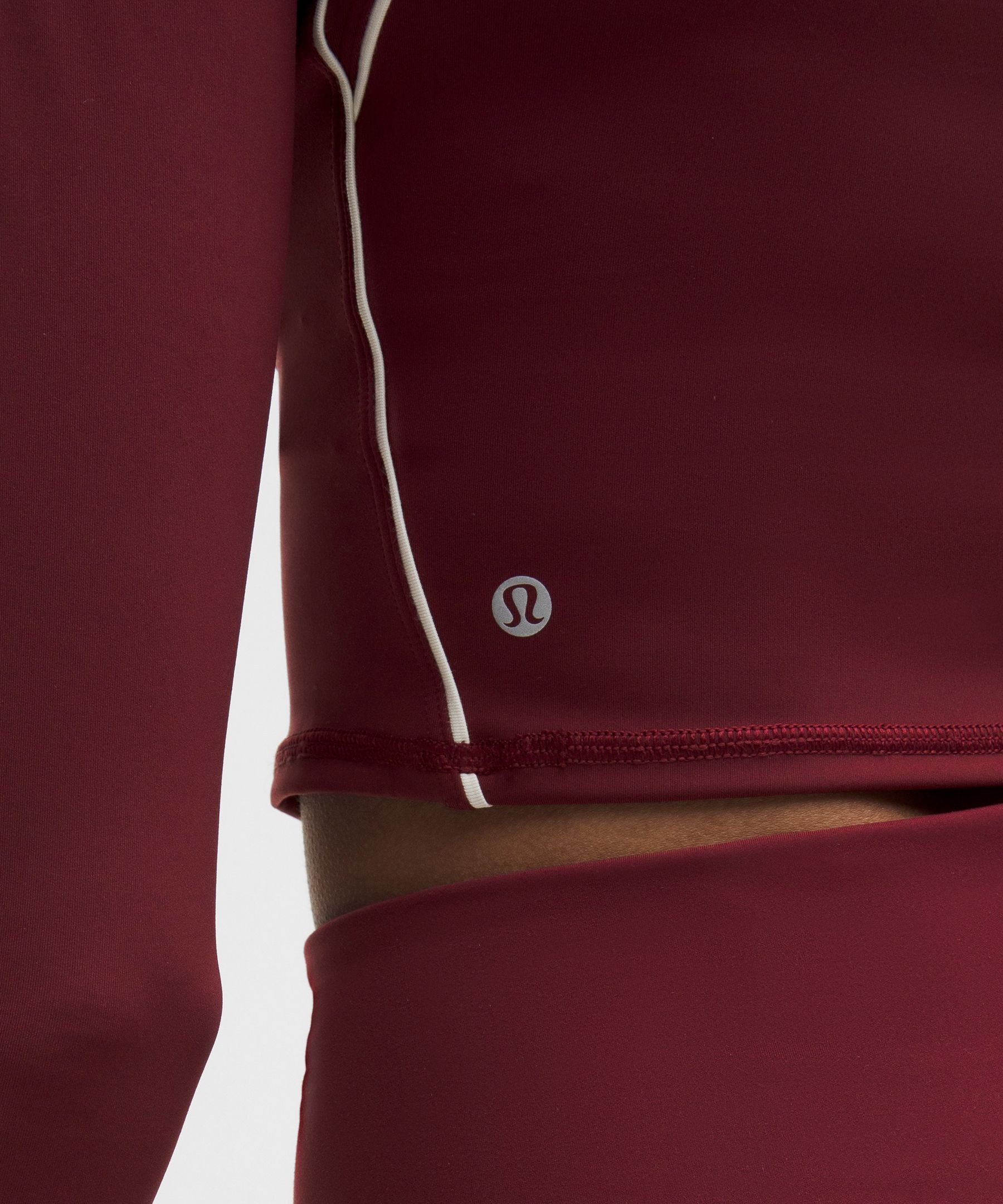 Lululemon Wunder Train Cropped Long-Sleeve Half Zip