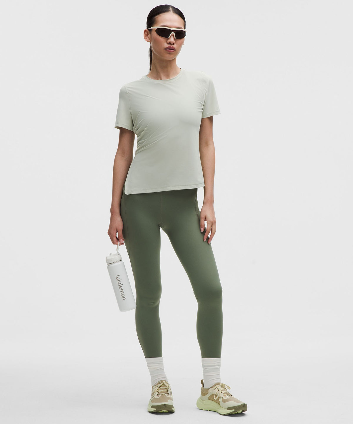 Lululemon Women's Side-Ruched Running Short-Sleeve Shirt