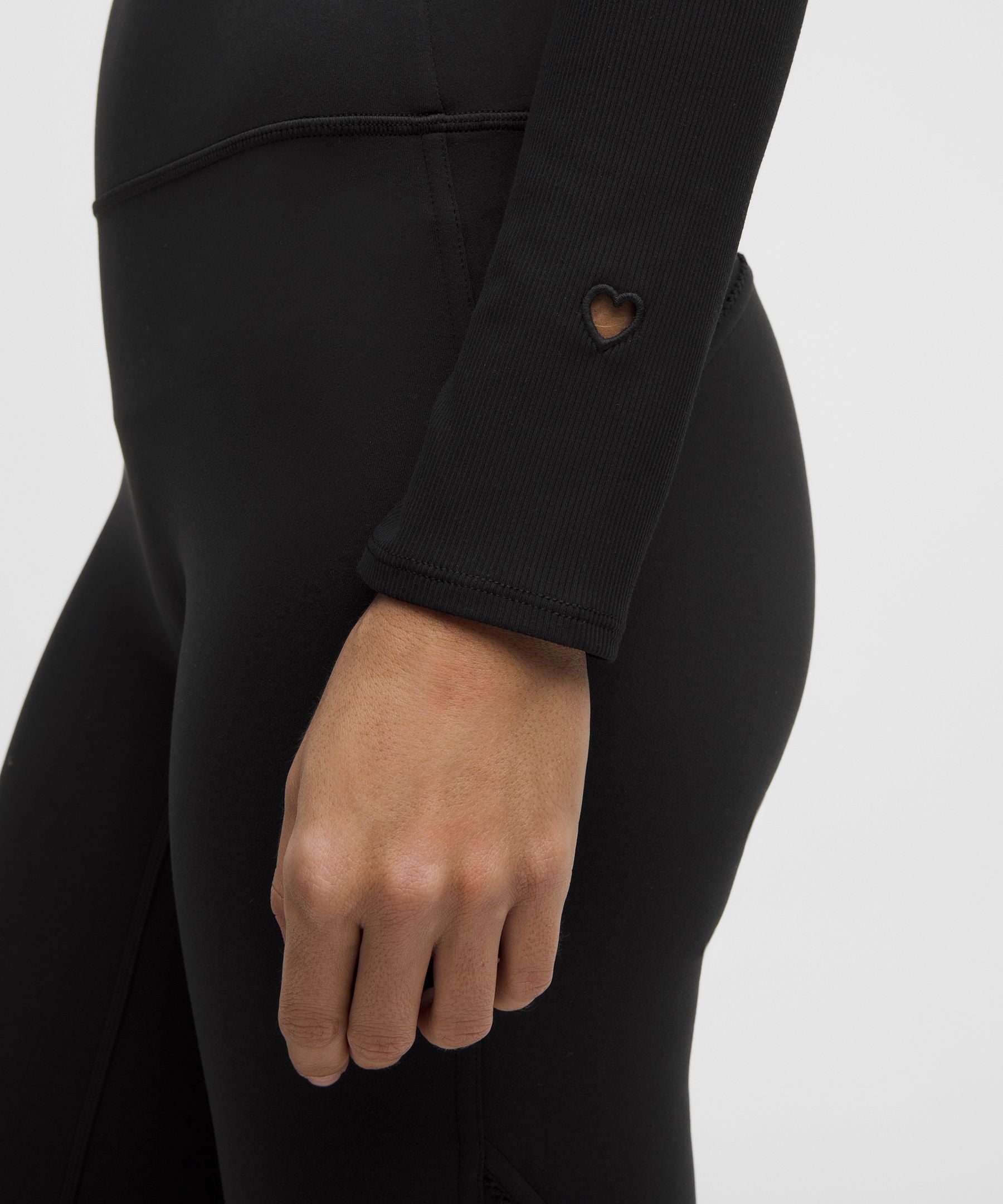 Lululemon Women's Nulu Ribbed Wrap-Front Long-Sleeve Shirt *Heart