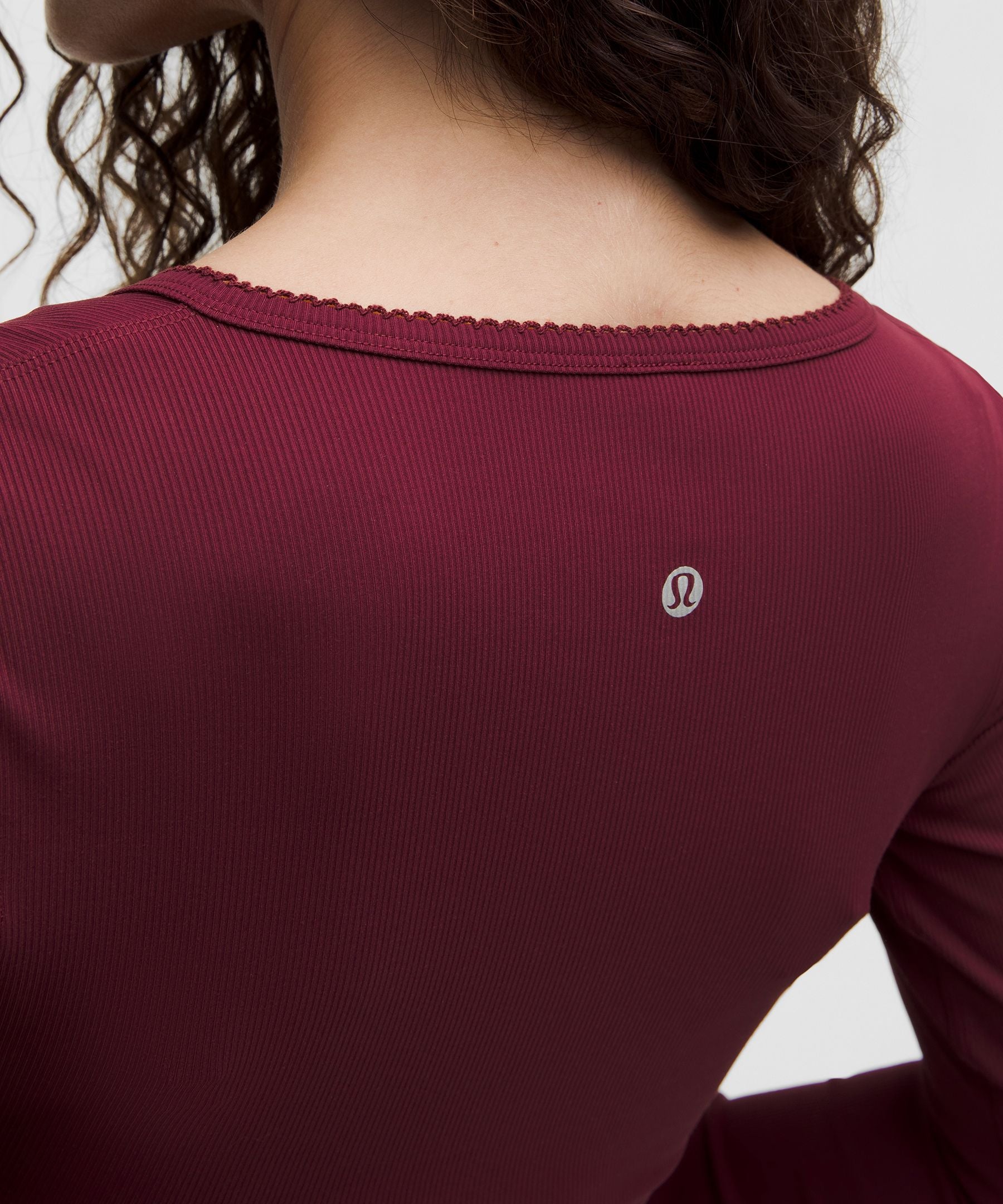 Lululemon Women's Nulu Ribbed Wrap-Front Long-Sleeve Shirt *Heart