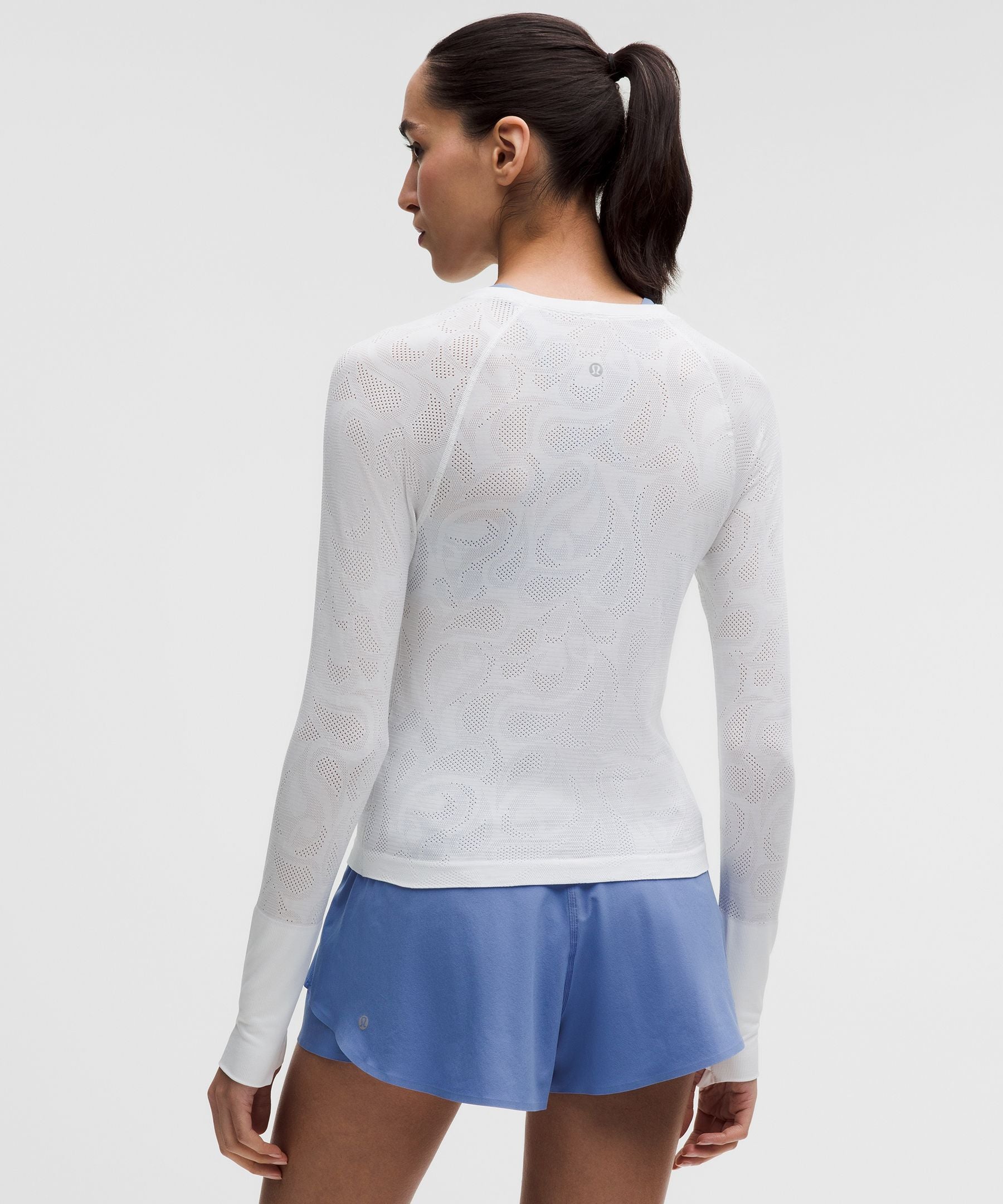 Lululemon Women's Swiftly Tech Long-Sleeve Shirt 2.0 Waist Length *Paisley