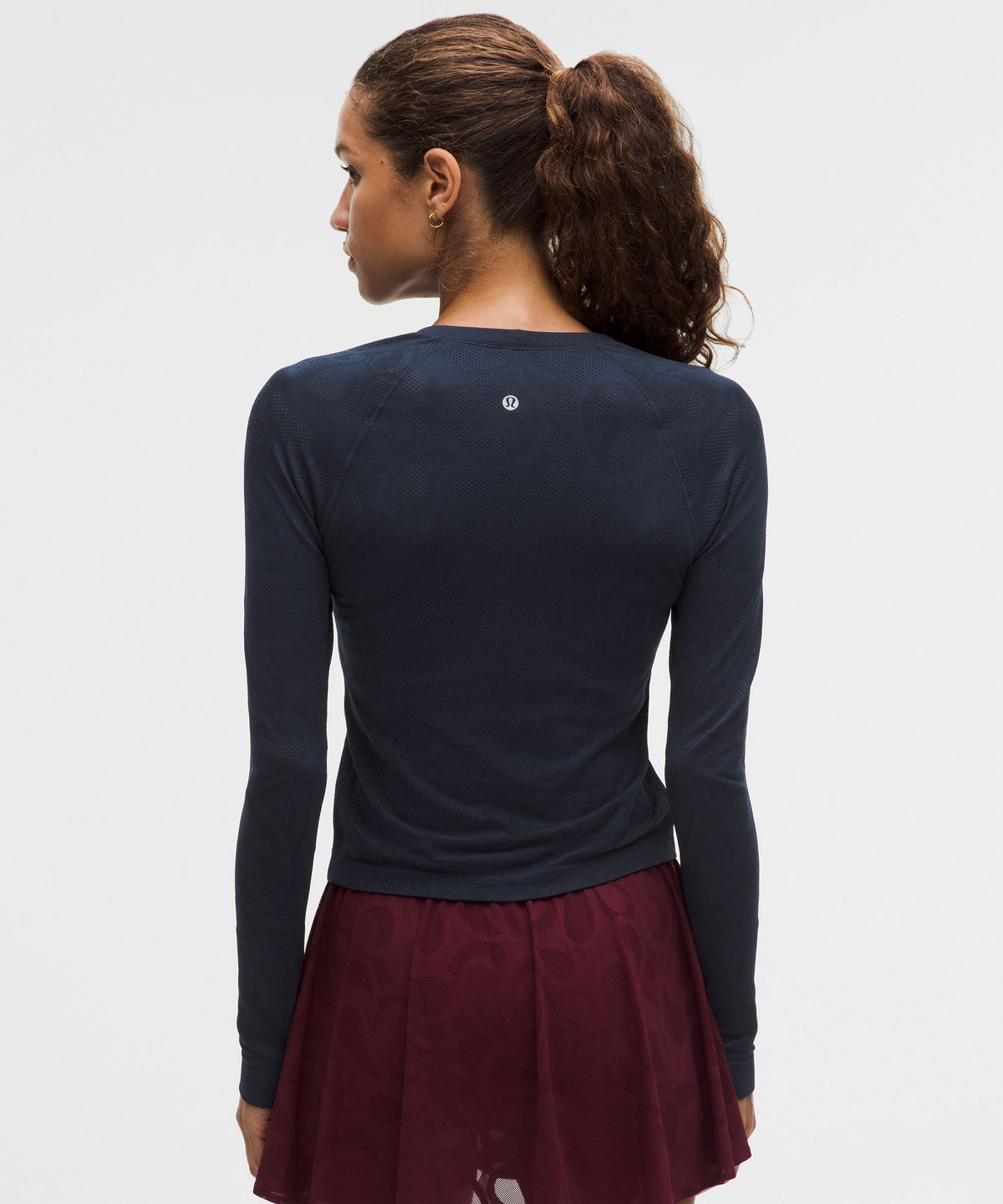 Lululemon Women's Swiftly Tech Long-Sleeve Shirt 2.0 Waist Length *Paisley