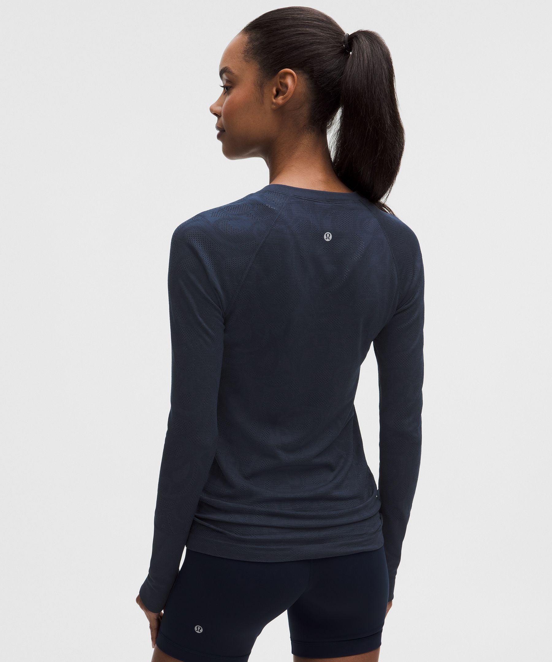 Lululemon Women's Swiftly Tech Long-Sleeve Shirt 2.0 Hip Length *Paisley