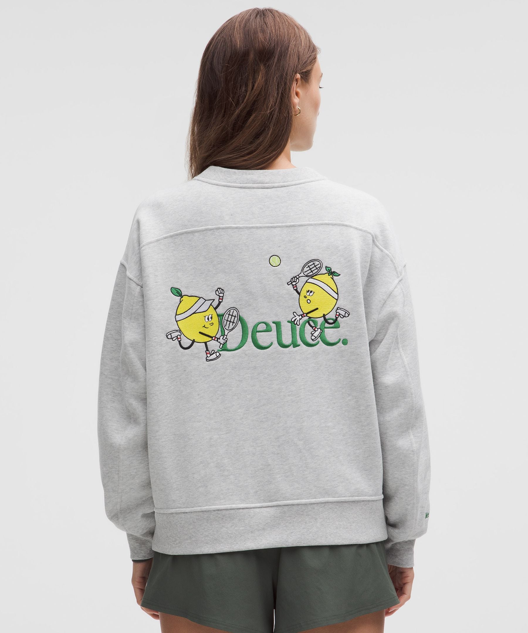 Lululemon Women's Perfectly Oversized Fleece Crew *Tennis Graphic