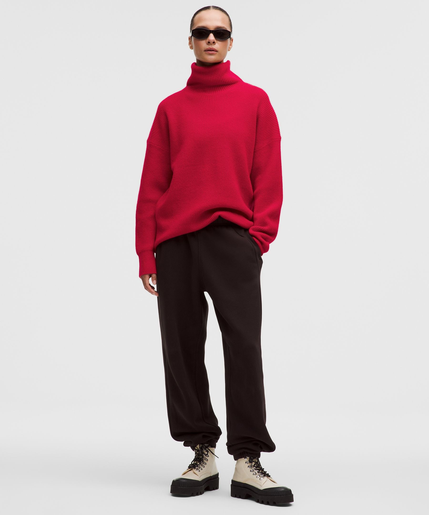 Lululemon Women's Oversized Cashmere Funnel-Neck Sweater