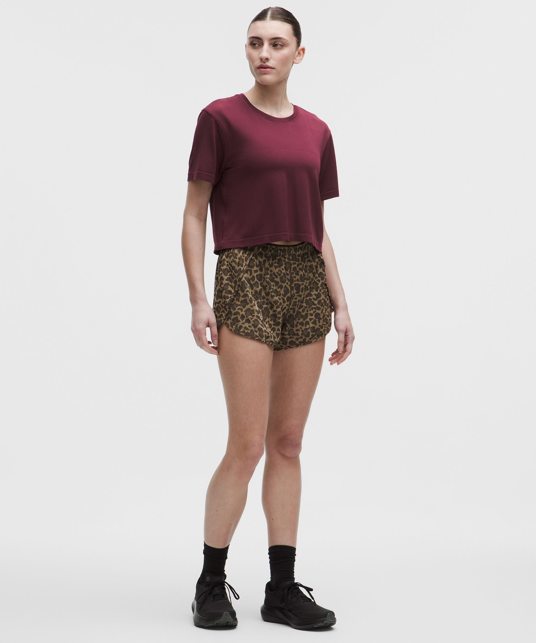 Lululemon Women's Swiftly Perforated Stripe Short-Sleeve Shirt