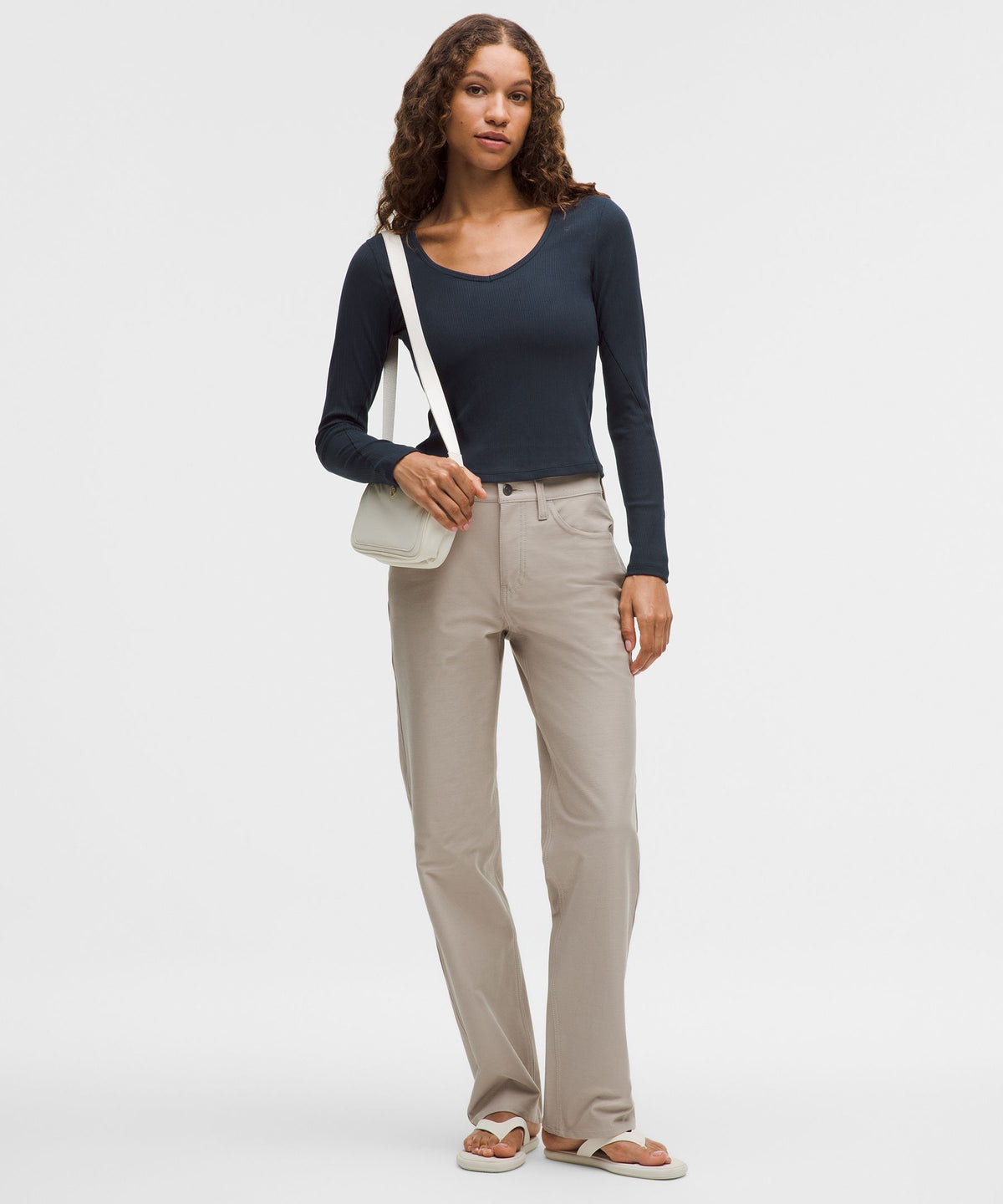 Lululemon Women's Hold Tight Micro-Rib V-Neck Long-Sleeve Shirt
