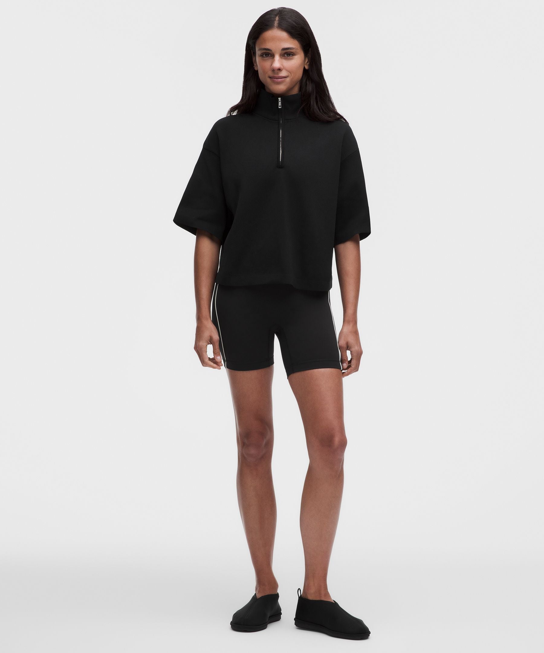 Lululemon Women's Structured Knit Half-Zip Short-Sleeve Shirt