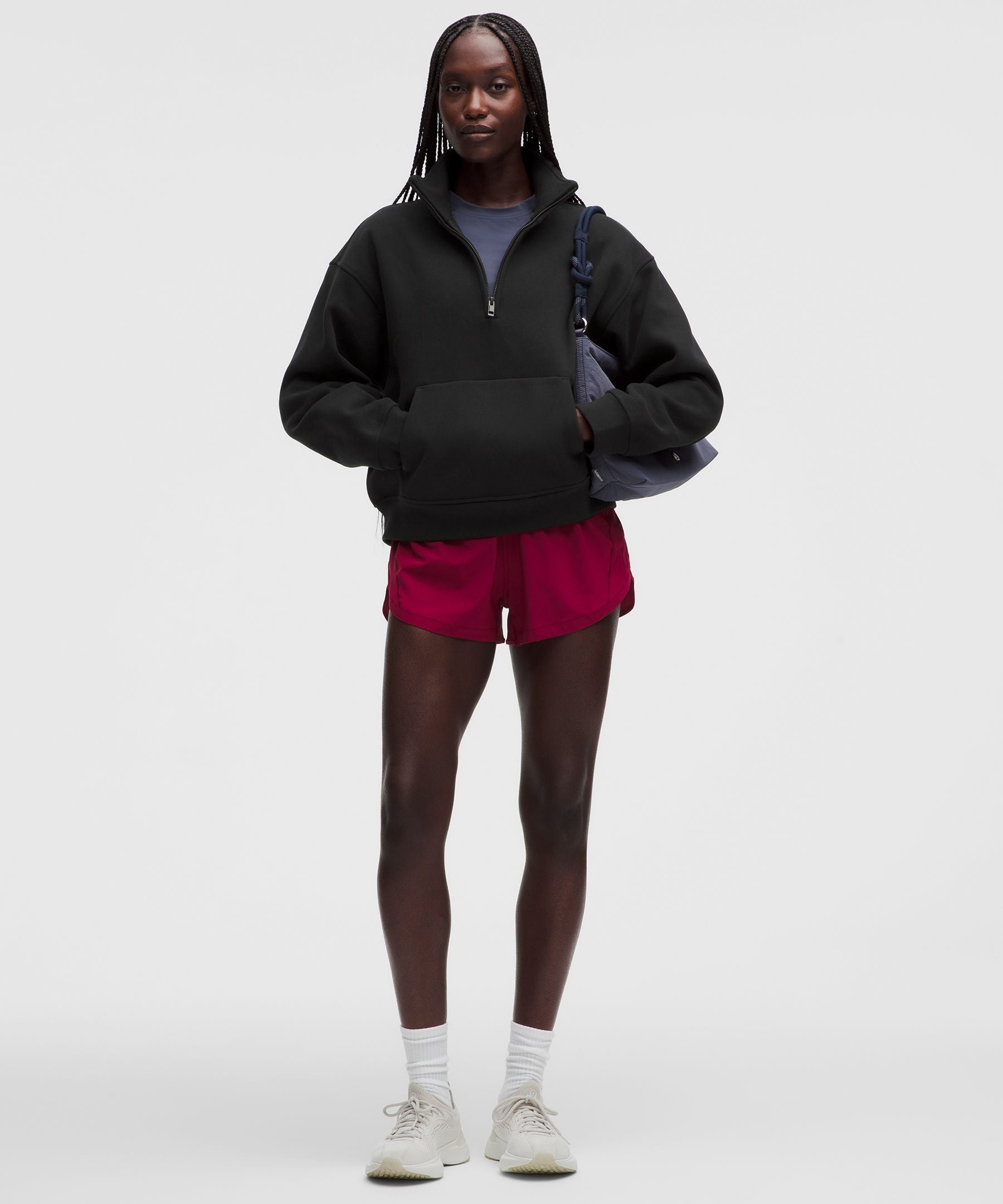 Lululemon Women's Steady State SuperLoft Funnel-Neck Half Zip
