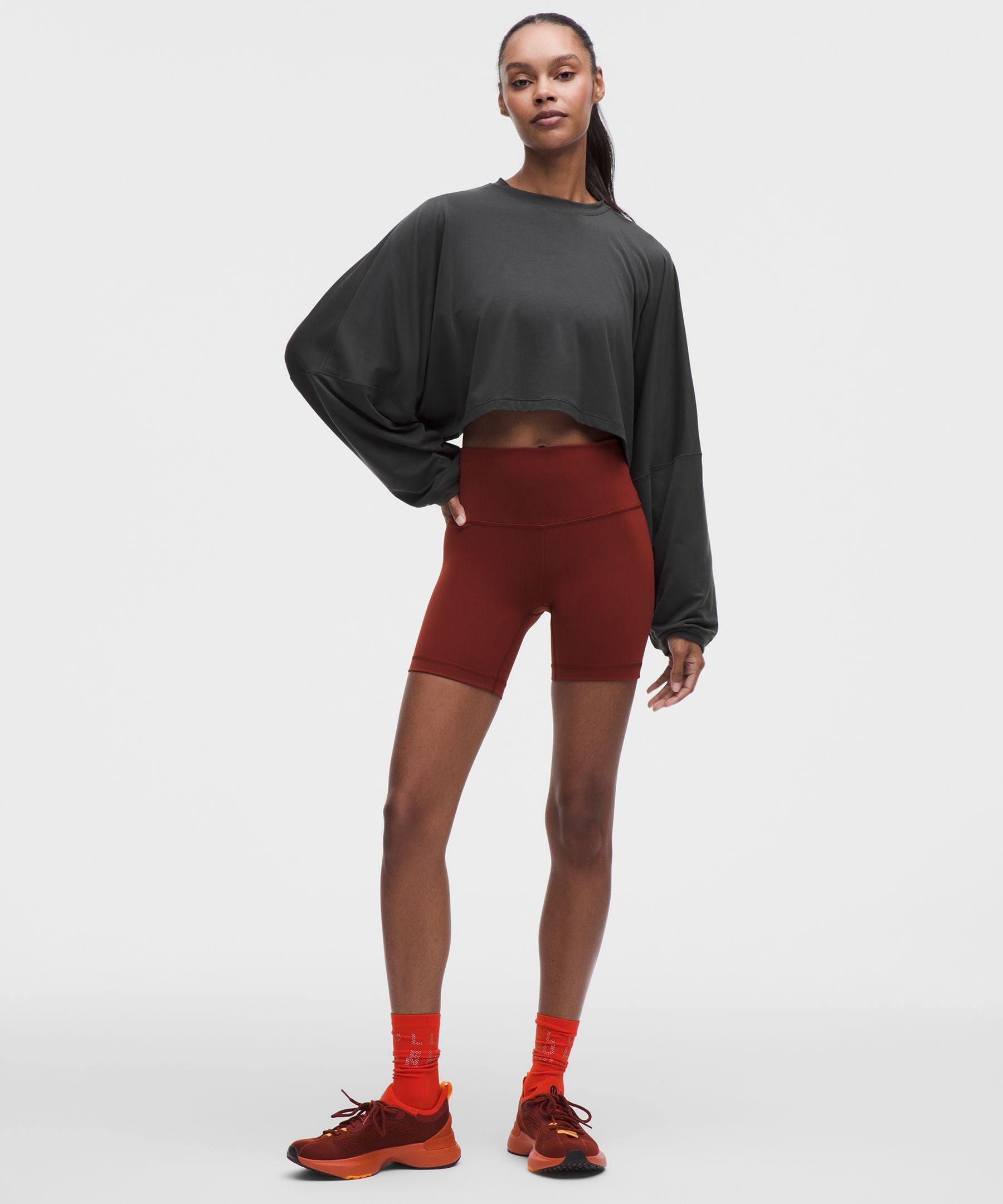 Lululemon Women's EasySet Relaxed-Fit Cropped Long-Sleeve Shirt