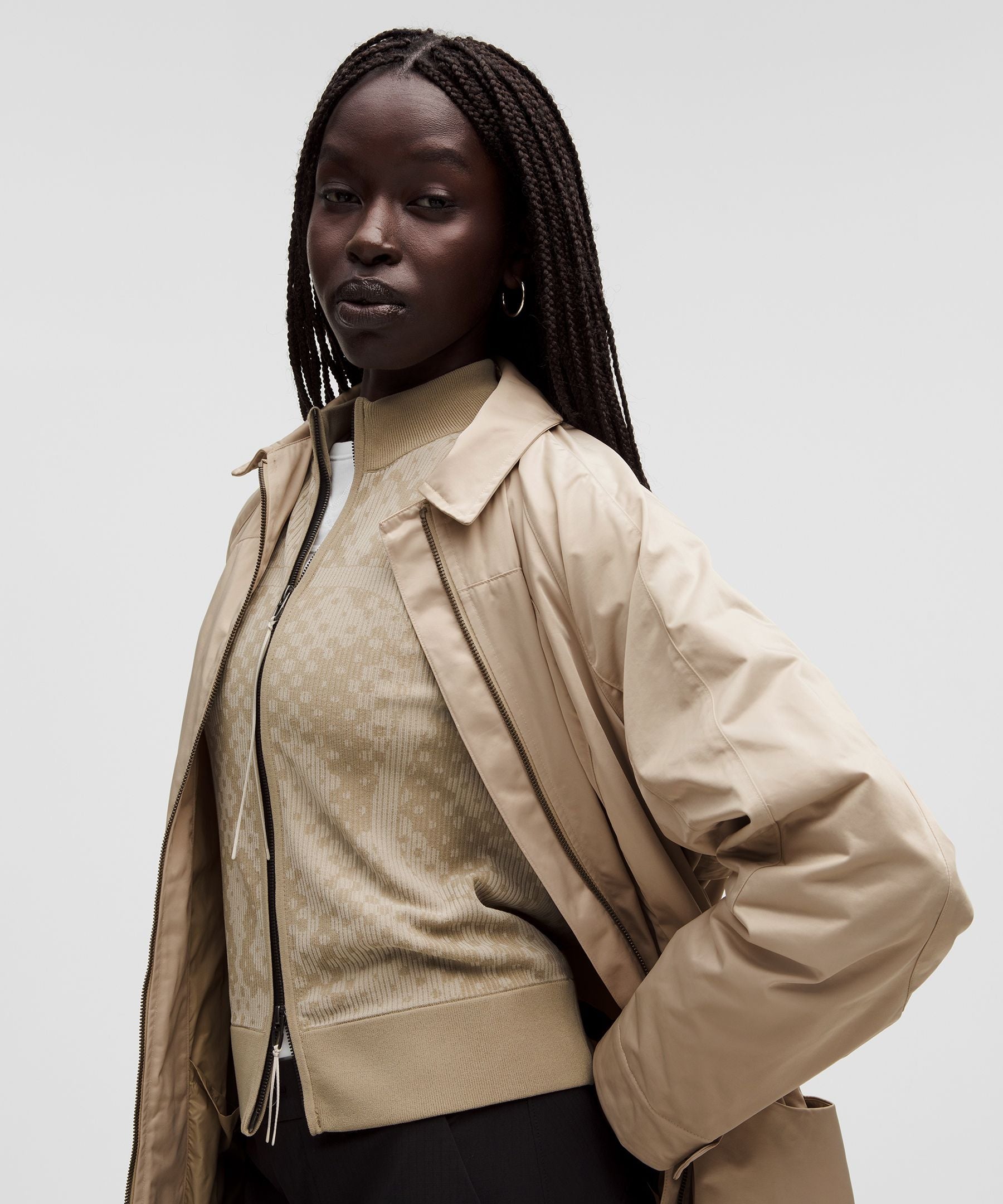 Lululemon Taffeta Removable-Hood Long Jacket *SLNSH Collection