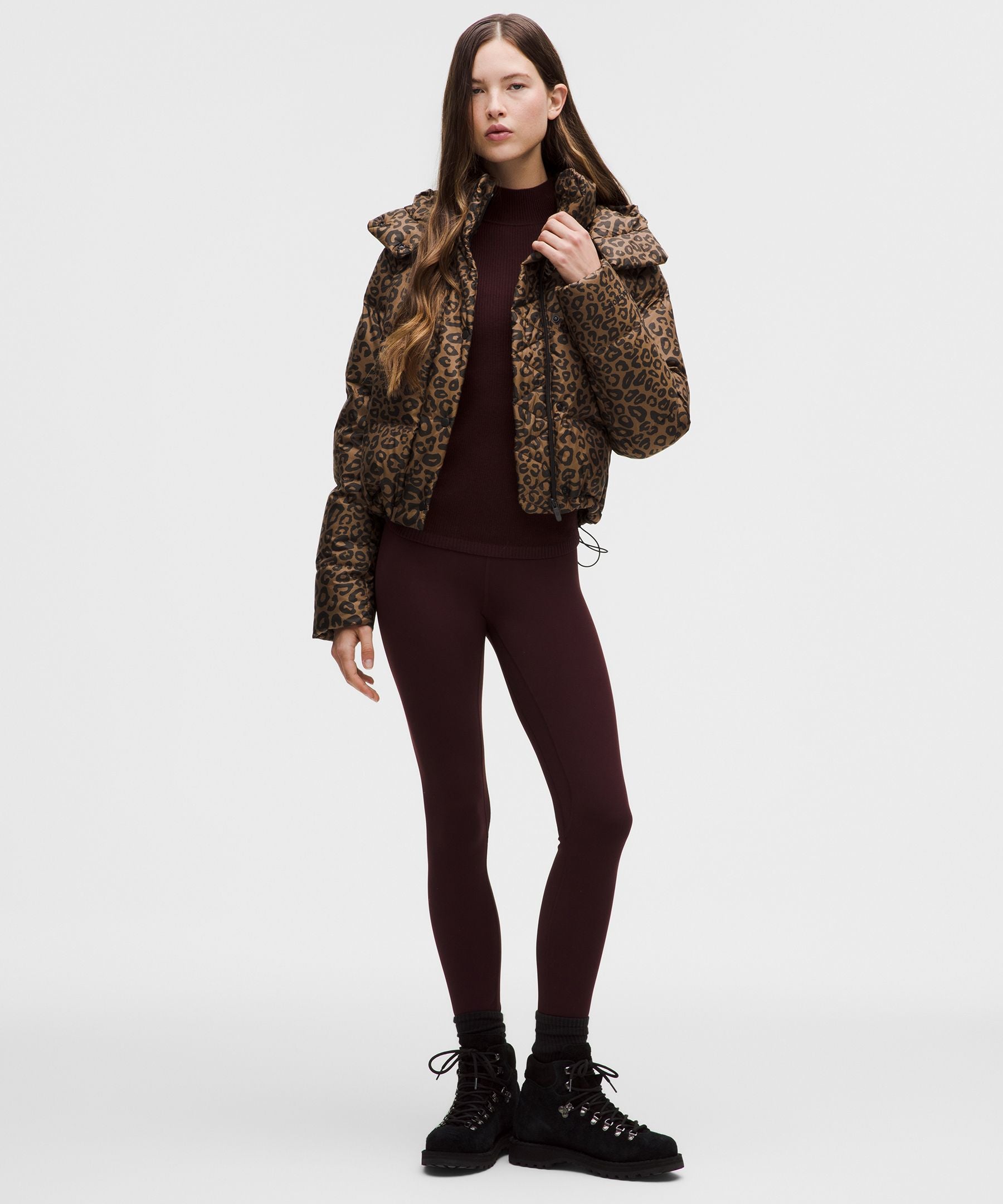 Lululemon Women's Wunder Puff 600-Down-Fill Cropped Jacket *Print