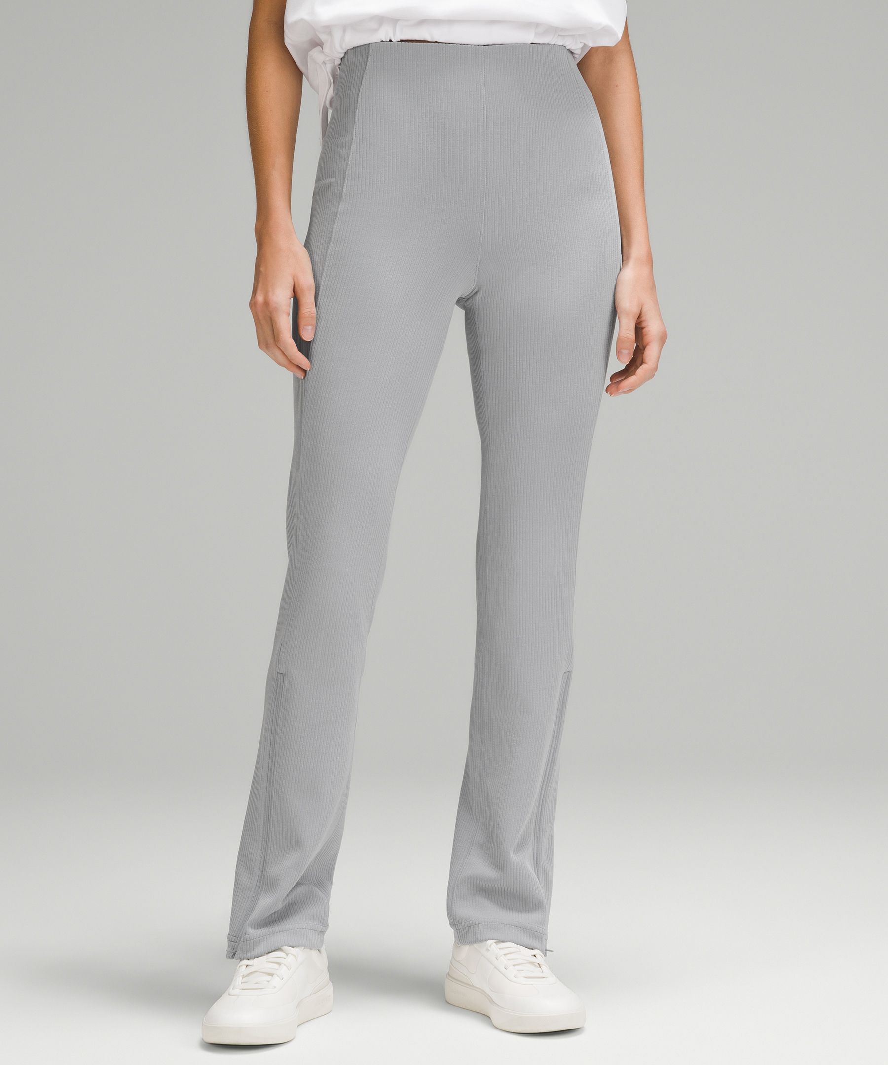 Lululemon Ribbed Softstreme Zip-Leg High-Rise Pant
