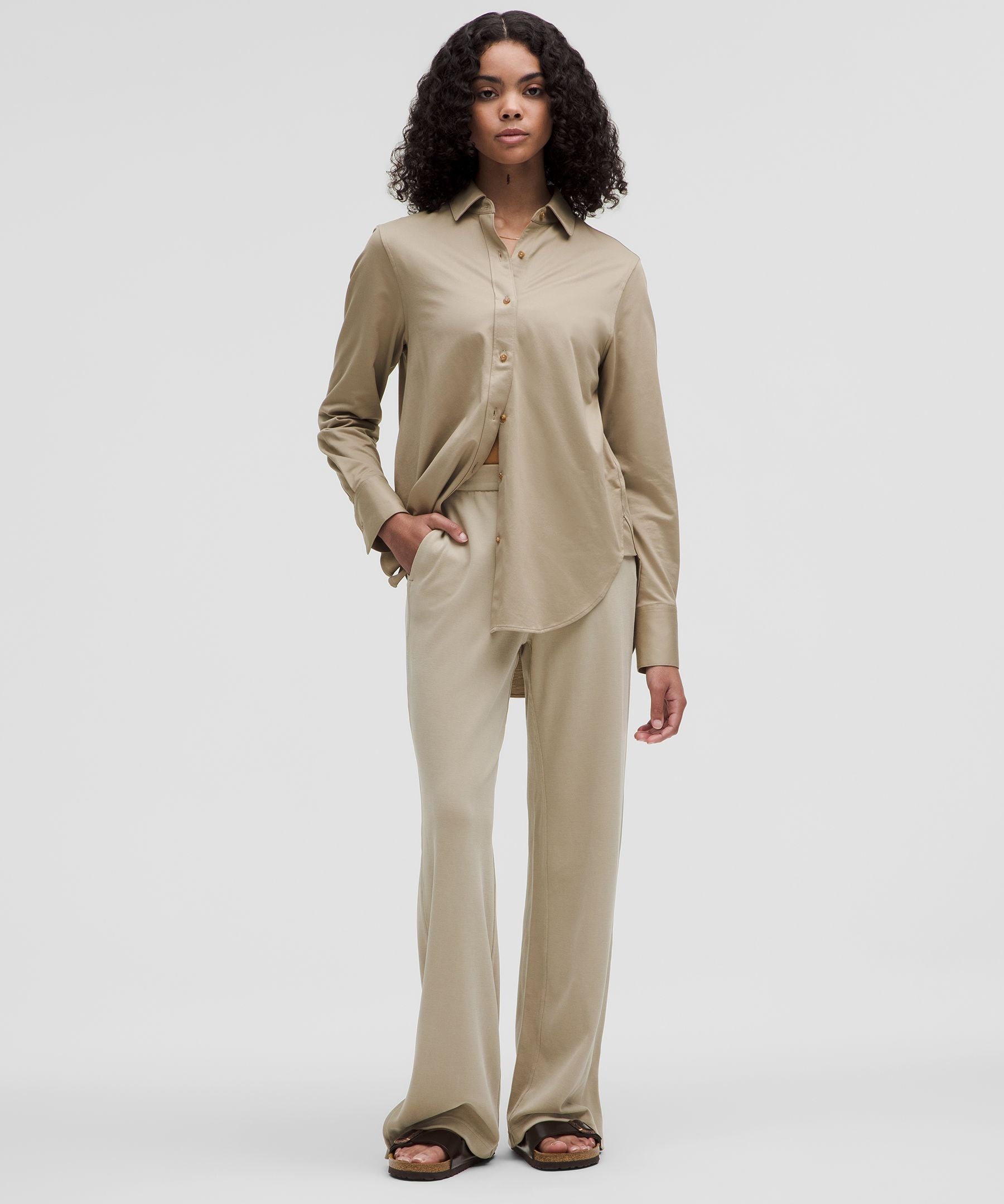 Lululemon Softstreme High-Rise Wide-Leg Pique Pant *Regular