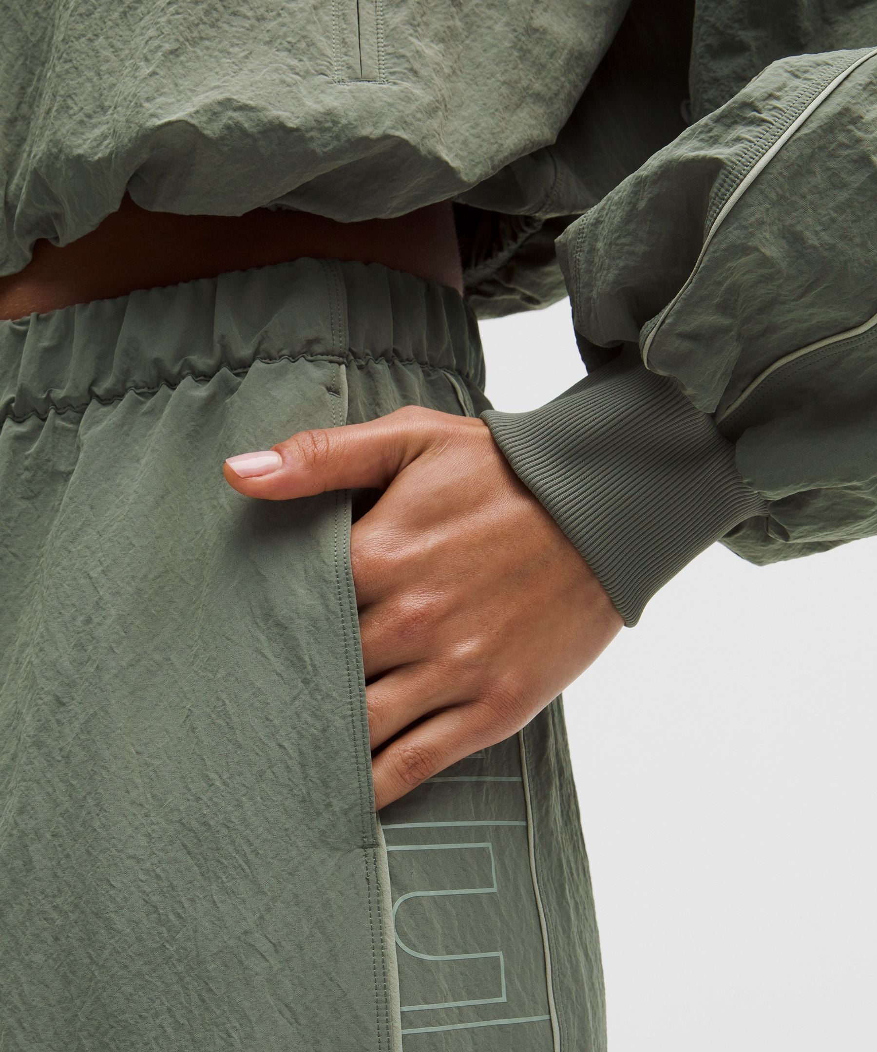 Lululemon Crinkle Nylon Mid-Rise Track Pant *Wordmark