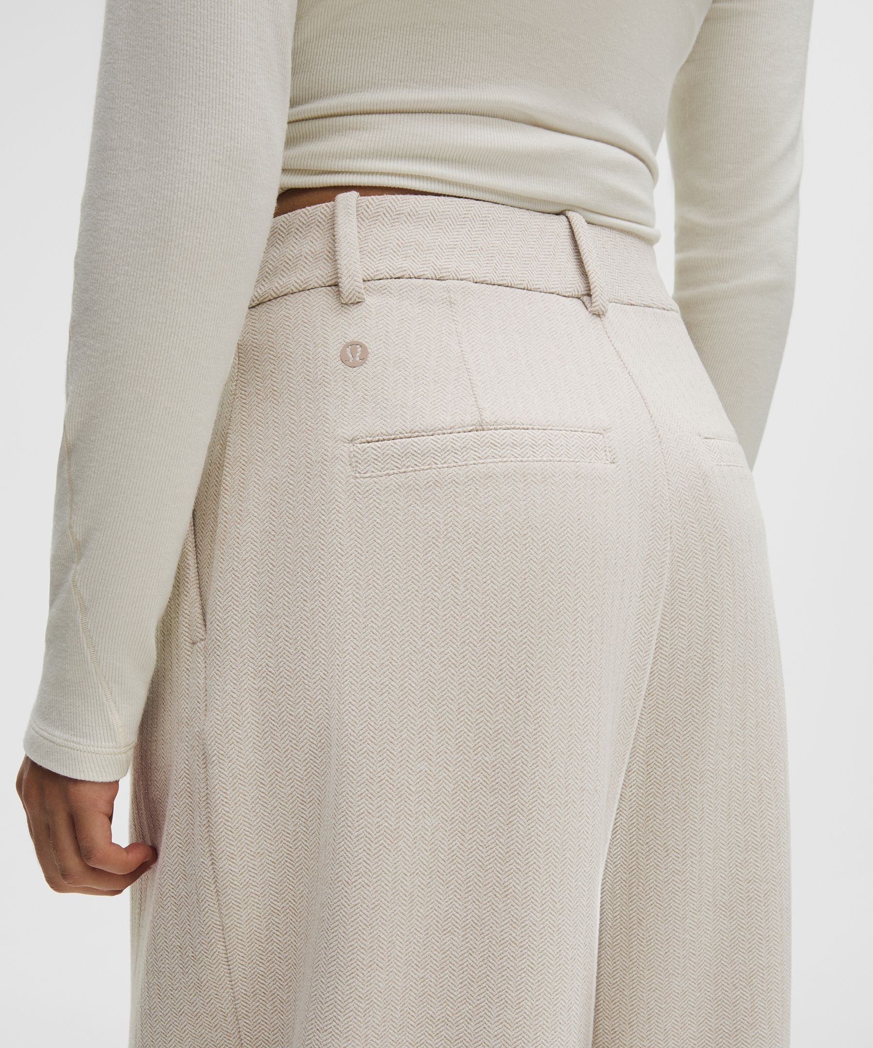 Lululemon Women's Daydrift High-Rise Wide-Leg Trouser Short *Herringbone