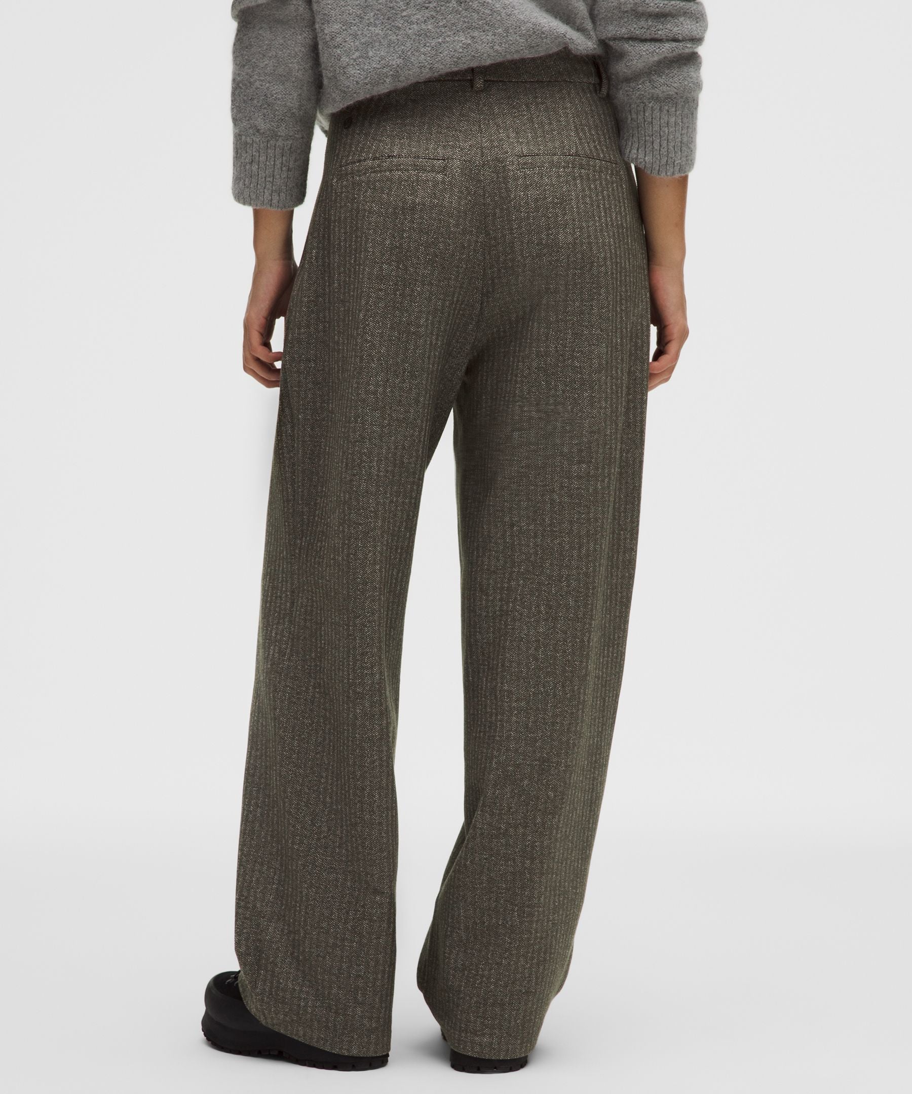 Lululemon Women's Daydrift High-Rise Wide-Leg Trouser Short *Herringbone
