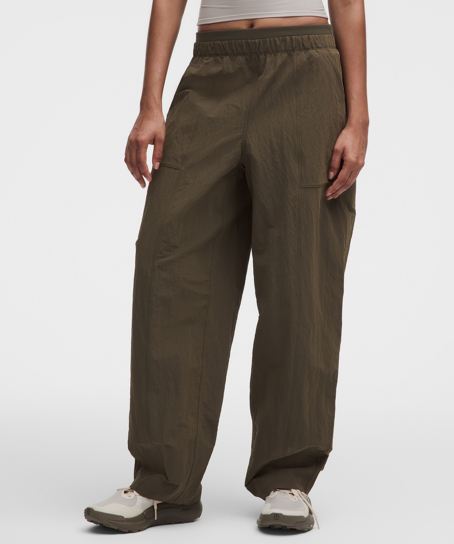 Lululemon Crinkle Nylon Mid-Rise Barrel-Leg Pant *Short