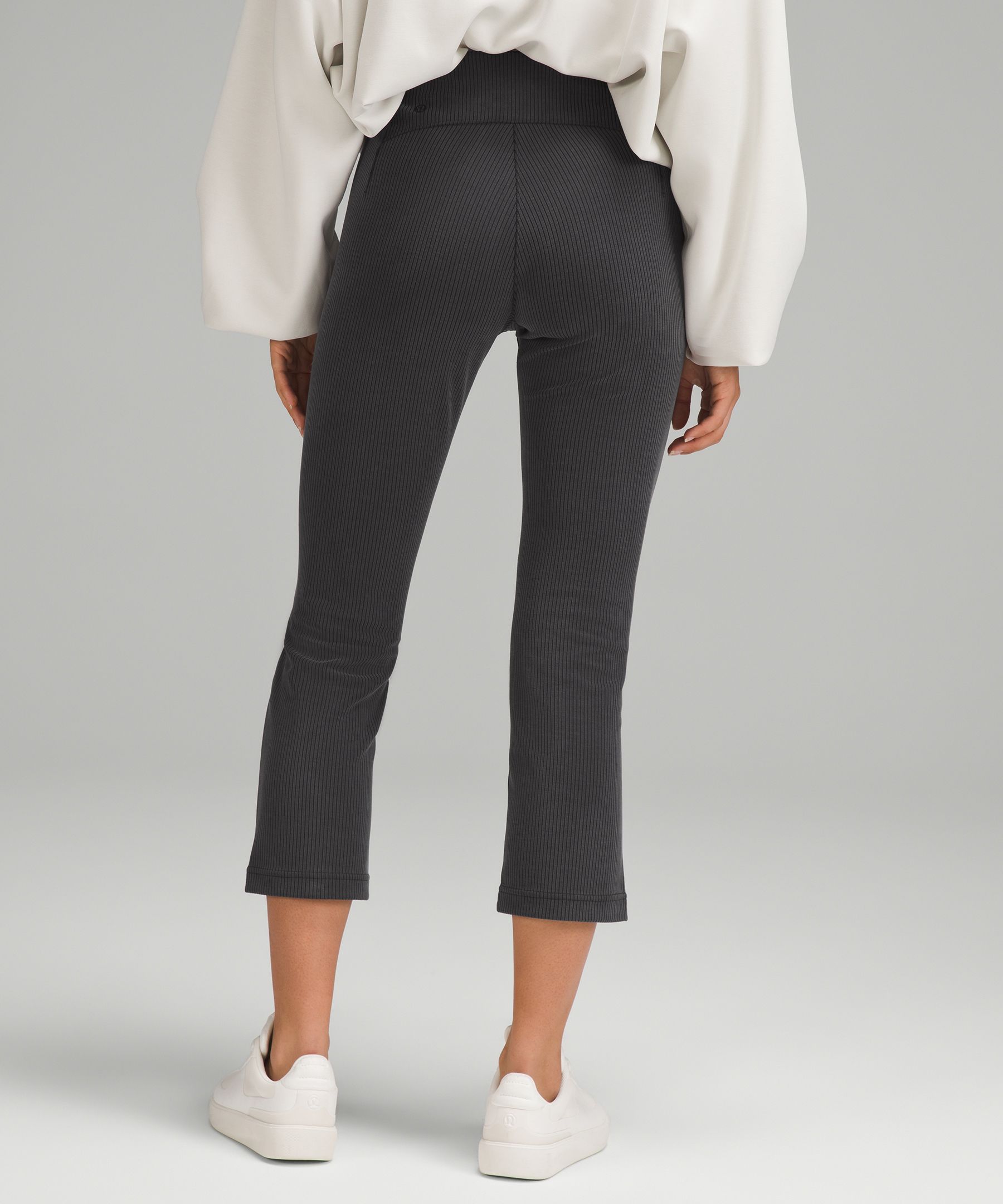 Lululemon Ribbed Softstreme Zip-Leg High-Rise Cropped Pant 25"