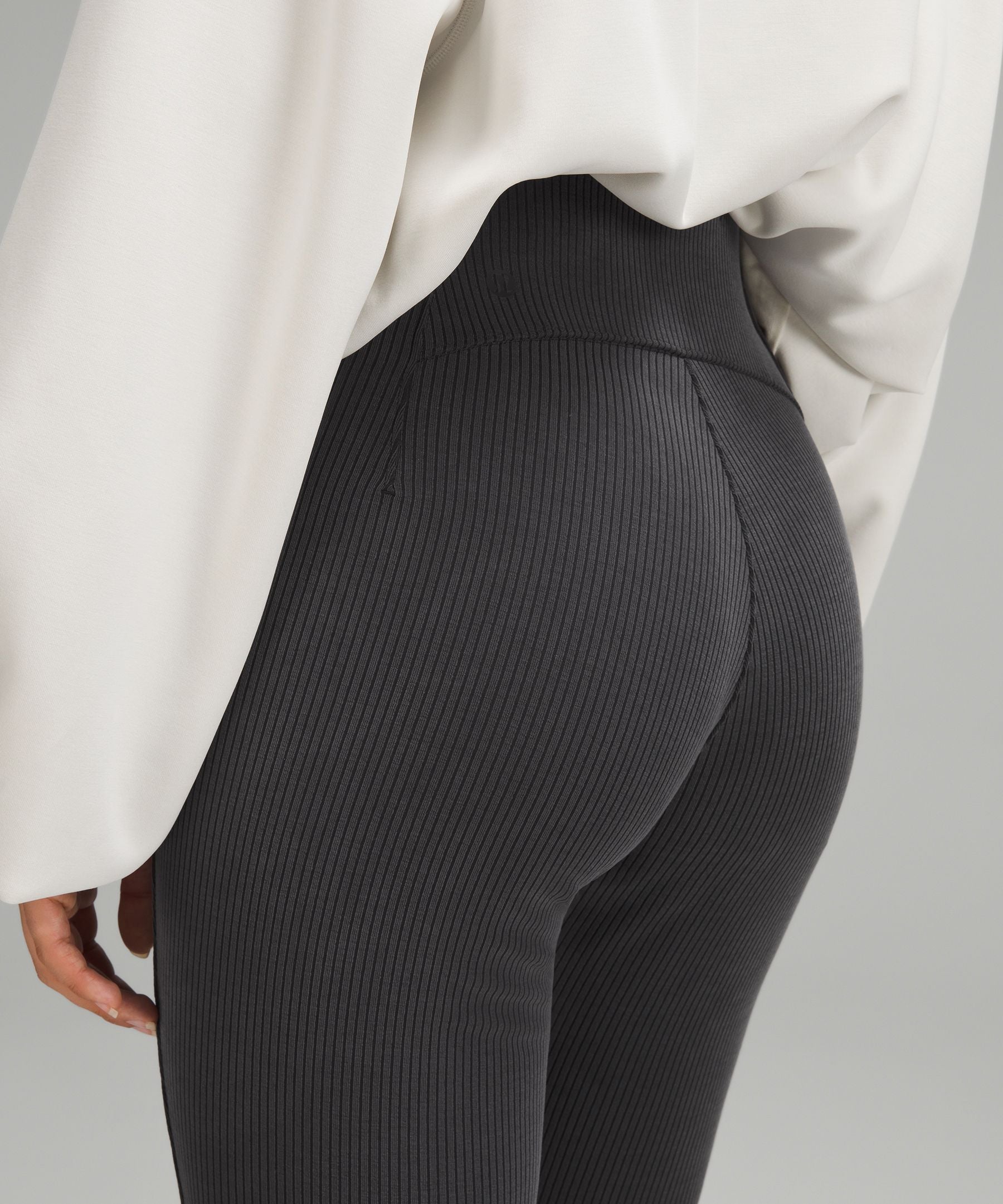 Lululemon Ribbed Softstreme Zip-Leg High-Rise Cropped Pant 25"