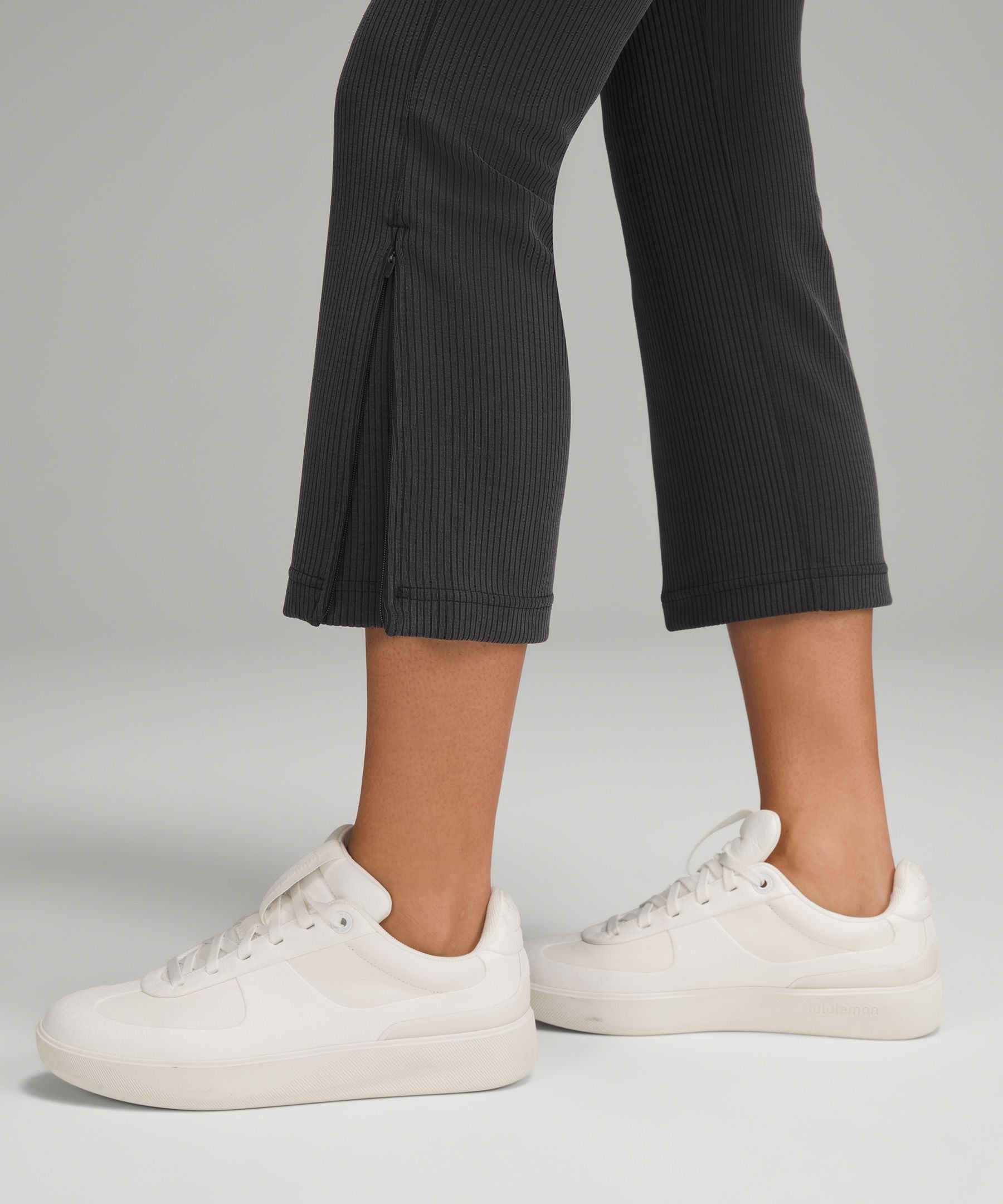 Lululemon Ribbed Softstreme Zip-Leg High-Rise Cropped Pant 25"