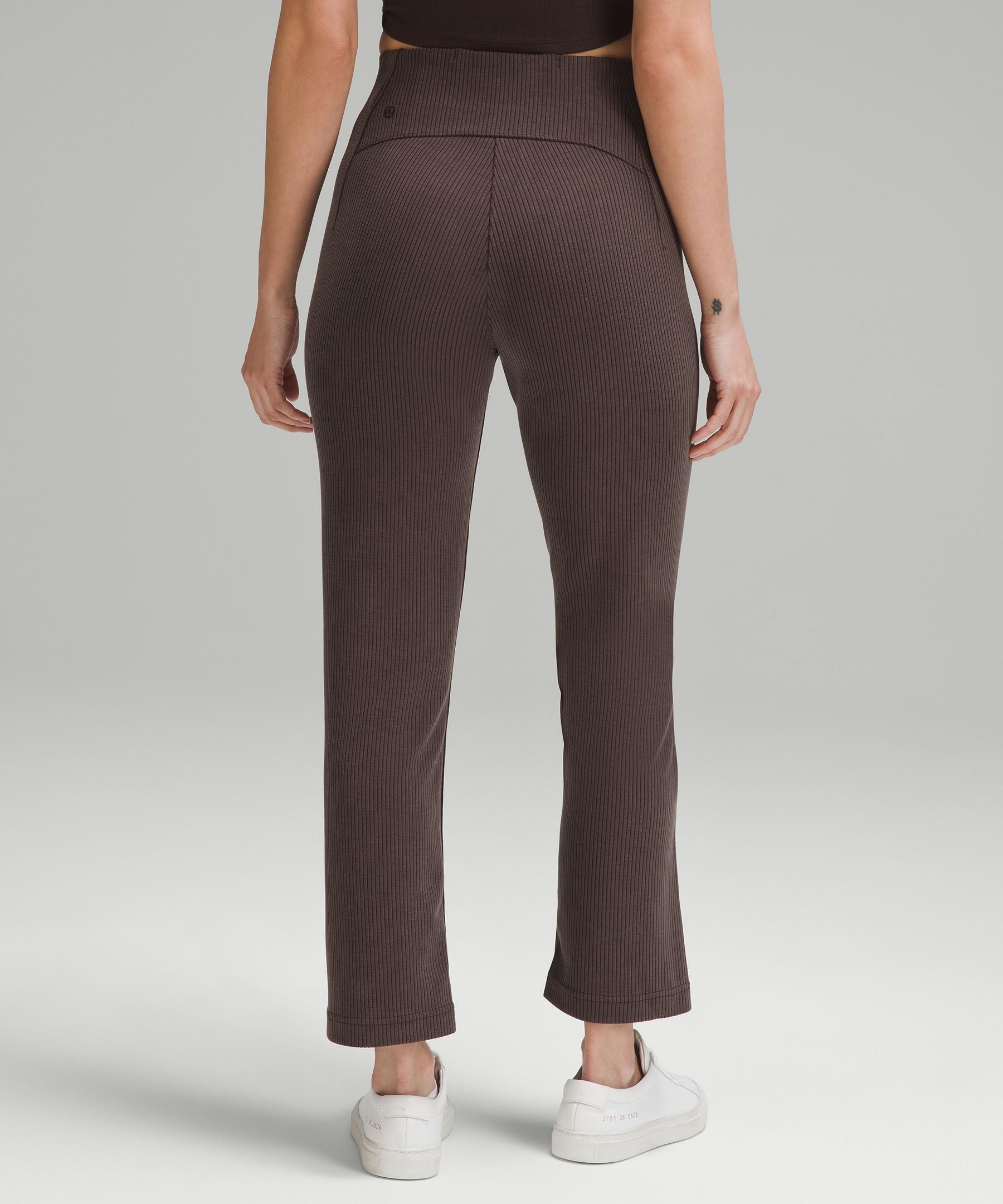 Lululemon Ribbed Softstreme Zip-Leg High-Rise Cropped Pant 25"