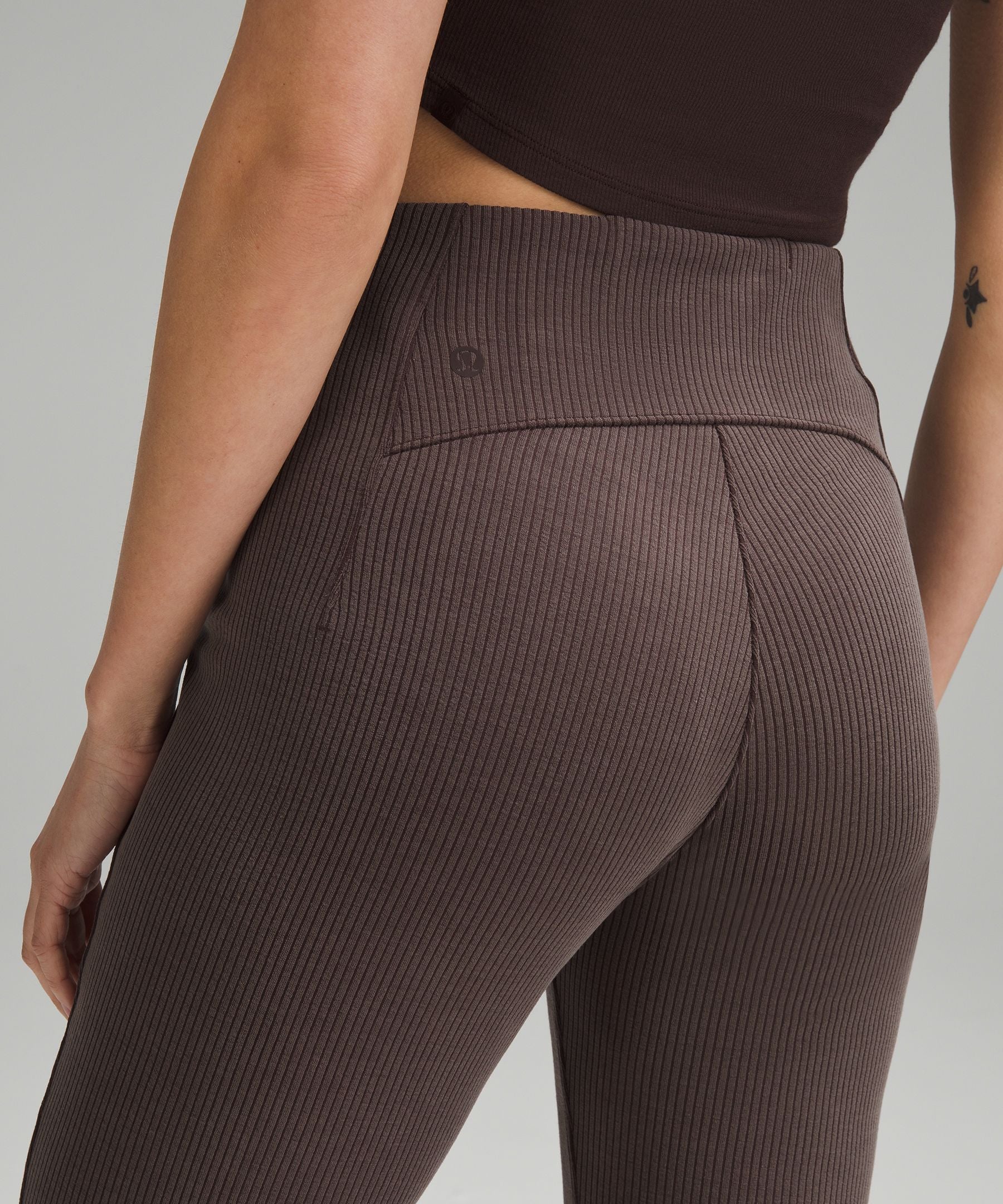 Lululemon Ribbed Softstreme Zip-Leg High-Rise Cropped Pant 25"