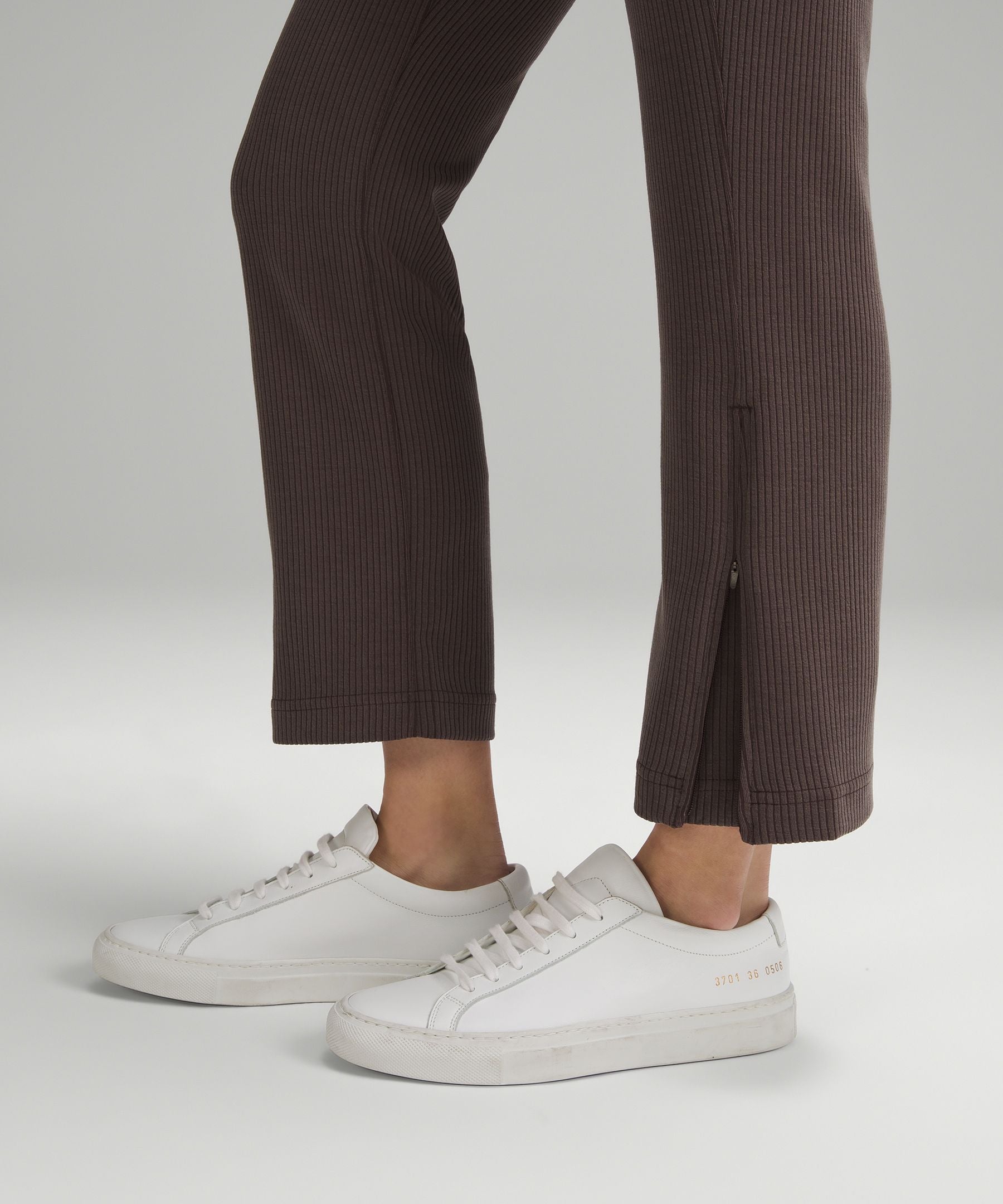 Lululemon Ribbed Softstreme Zip-Leg High-Rise Cropped Pant 25"