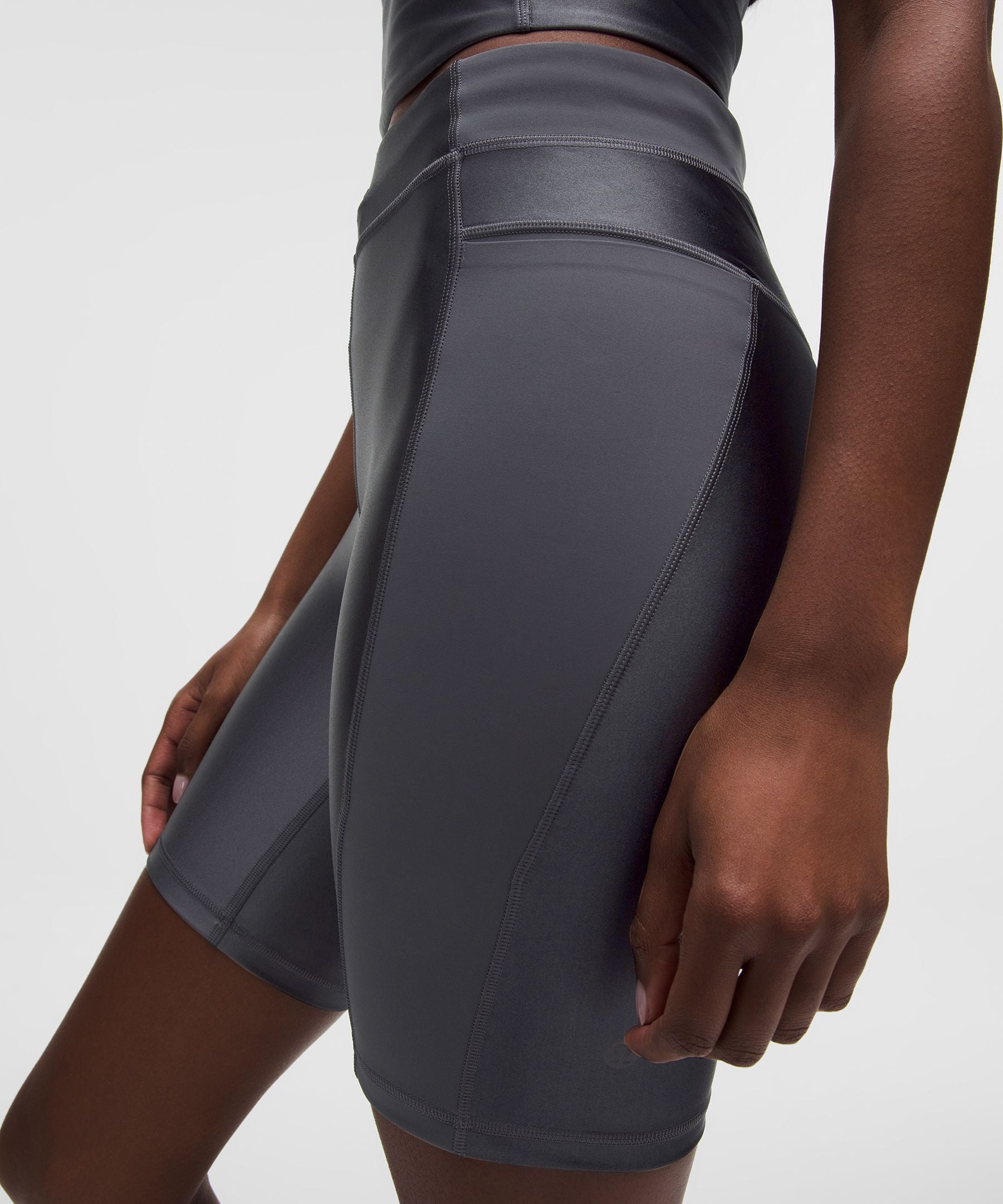Lululemon Women's Satin Shine Panelled High-Rise Short 8" *Wordmark