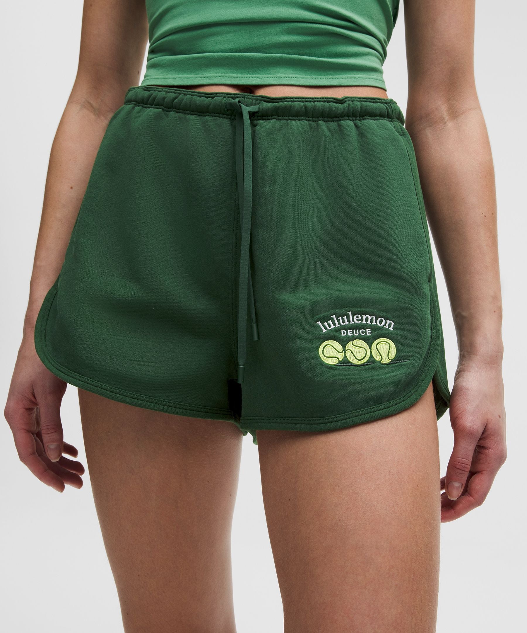 Lululemon Women's Cotton Terry High-Rise Short 2" *Tennis Balls