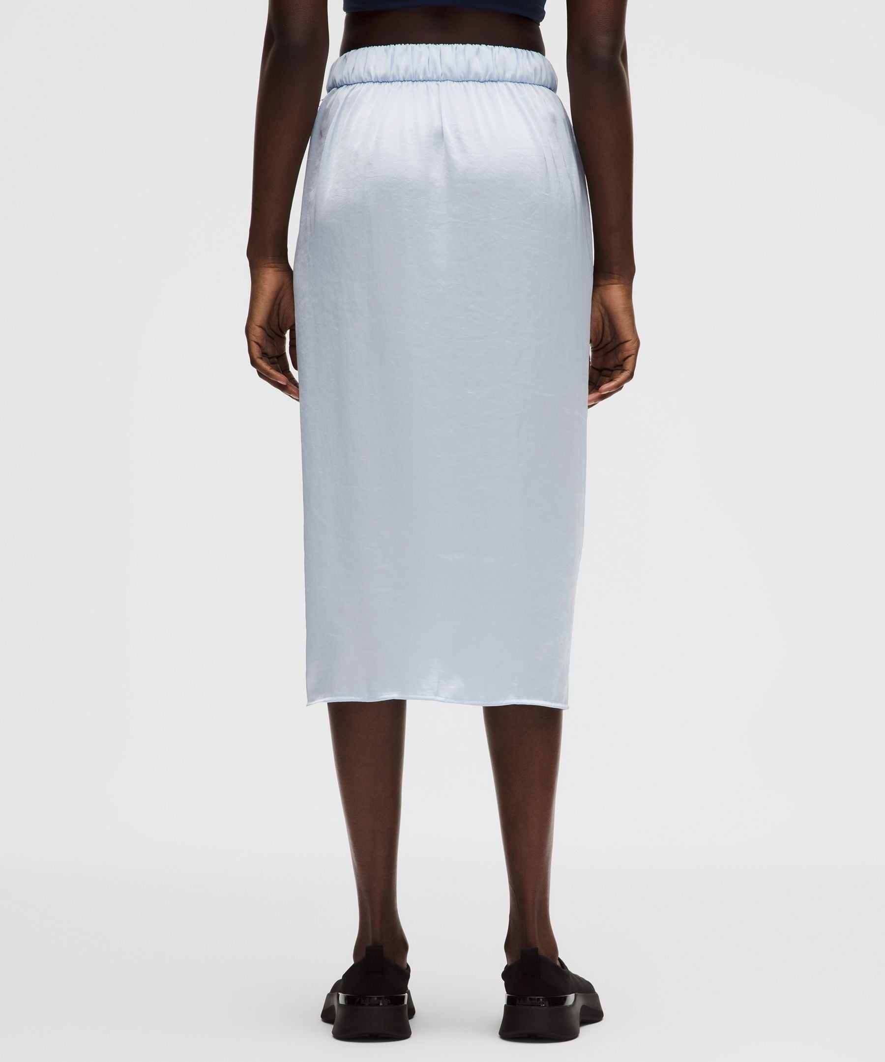 Lululemon Logo Charm Satin Waist-Tie Midi Skirt