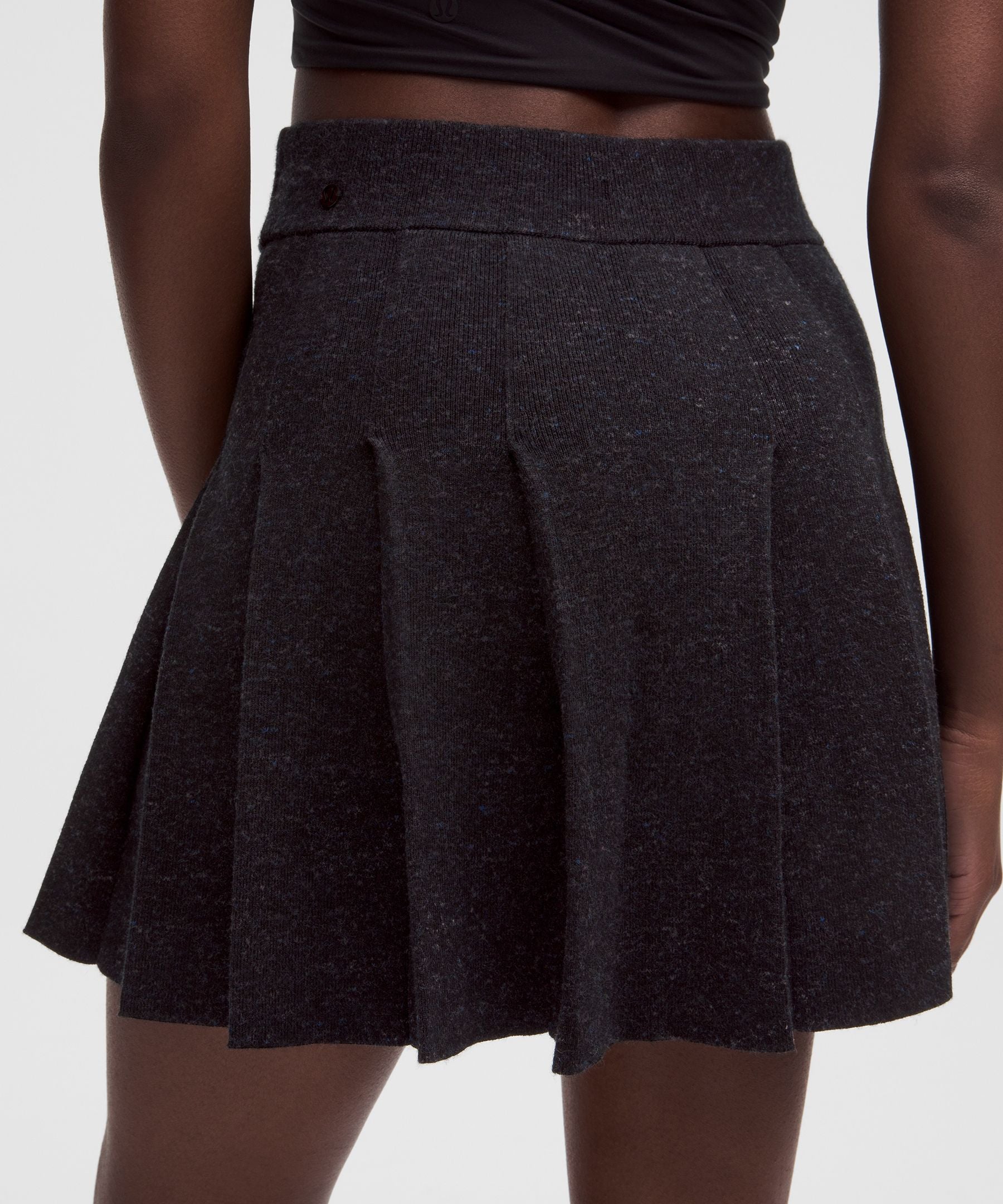 Lululemon Ribbed Merino Wool Mid-Rise Pleated Skirt