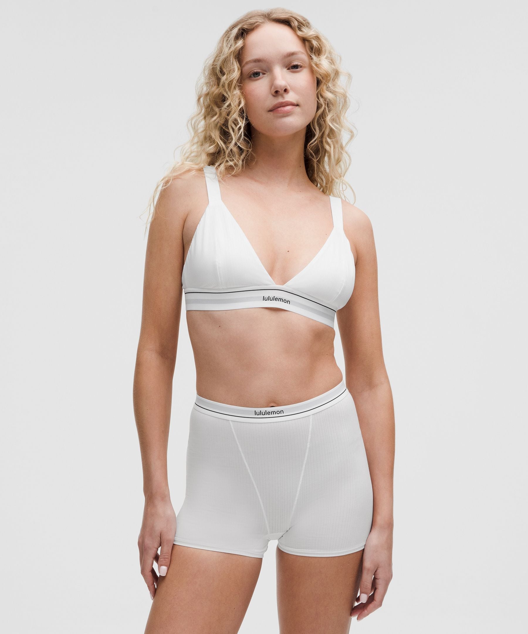 Lululemon Stretch Cotton Ribbed Logo Super-High-Rise Shortie Underwear