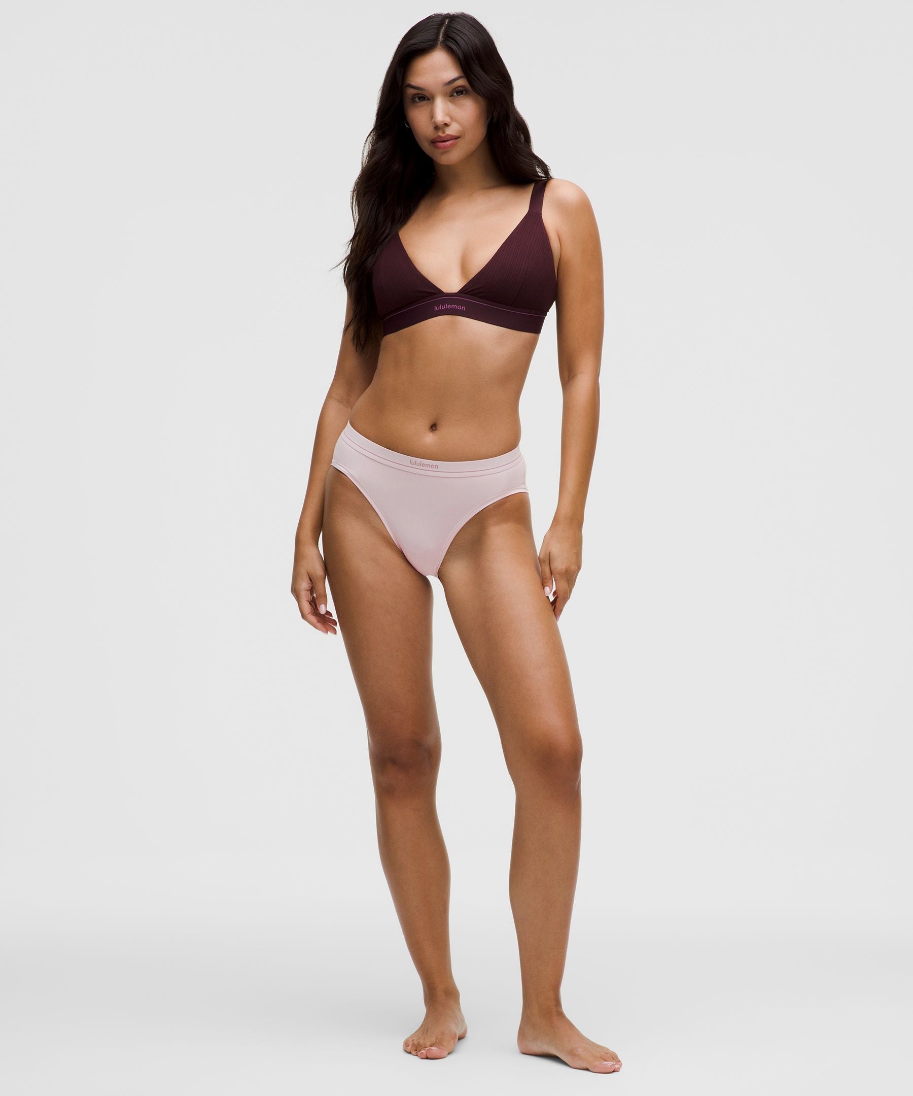 Lululemon Stretch Cotton Ribbed Logo Super-High-Rise Bikini Underwear