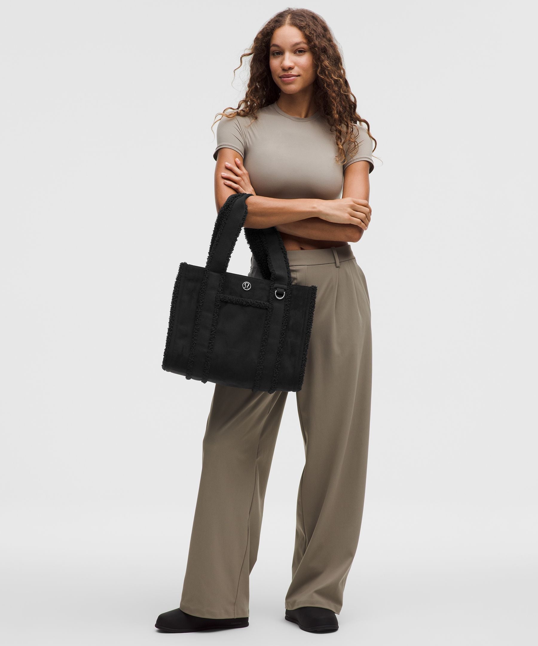 Lululemon Boxy Tote Bag 10L *Faux Shearling Trims