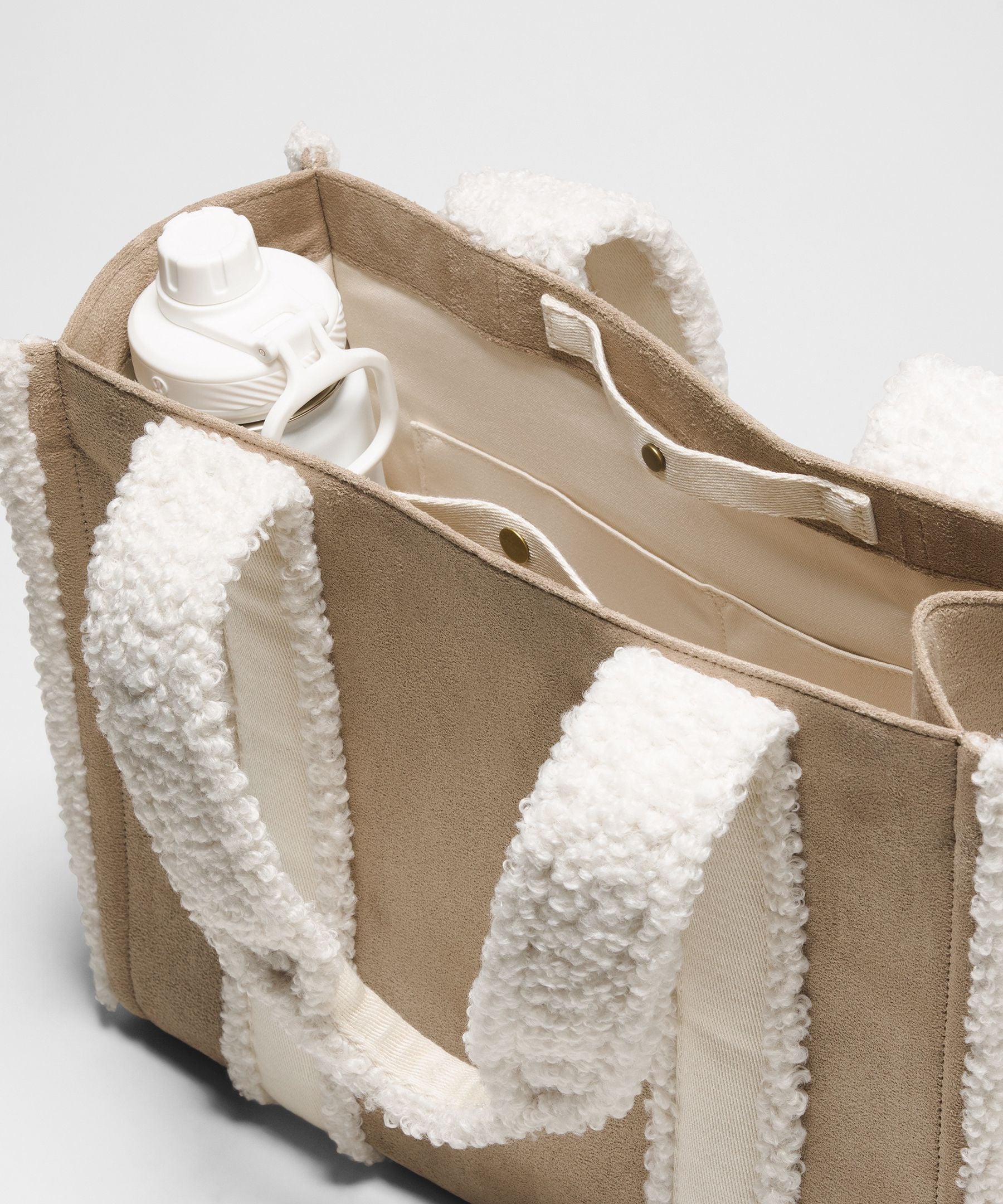 Lululemon Boxy Tote Bag 10L *Faux Shearling Trims