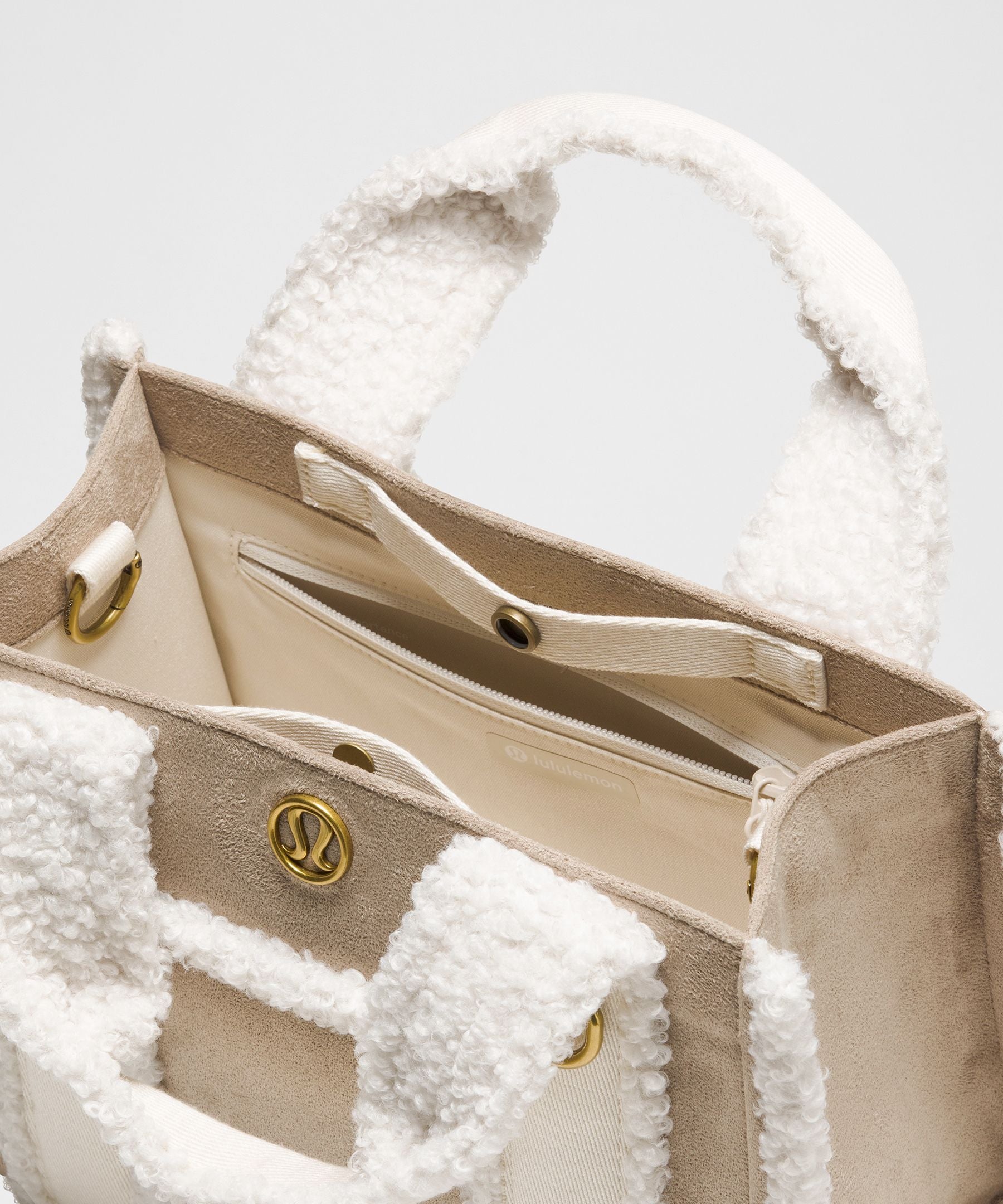 Lululemon Boxy Mini Tote Bag 4.5L *Faux Shearling Trims