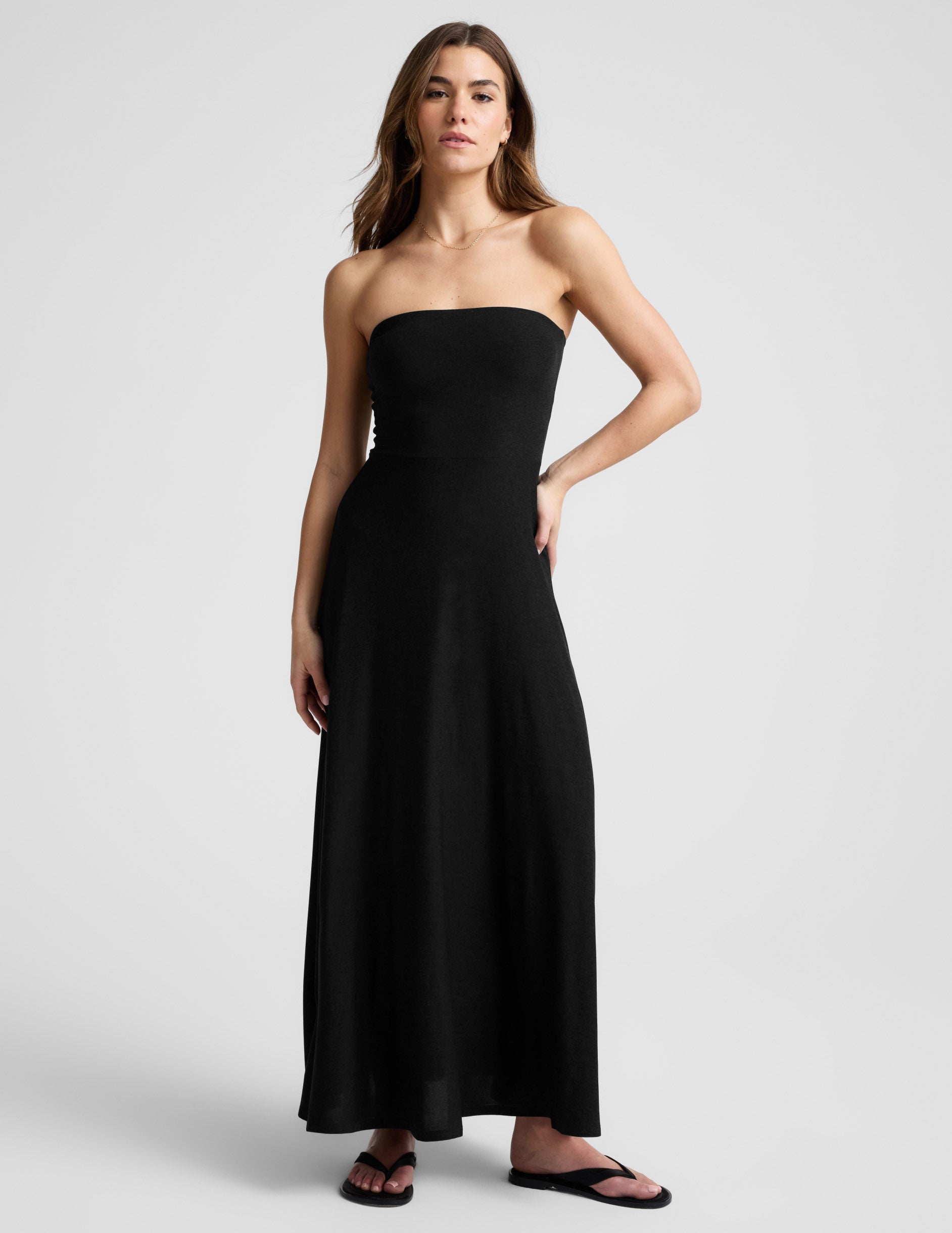 Beyond Yoga Featherweight Strapless Maxi Dress Women's