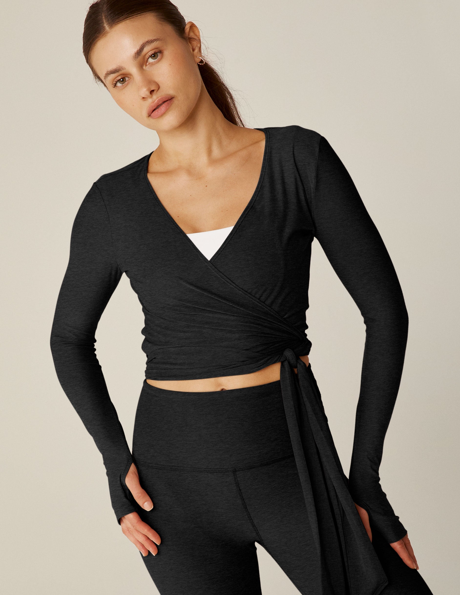 Beyond Yoga Featherweight Waist No Time Wrap Top Women's