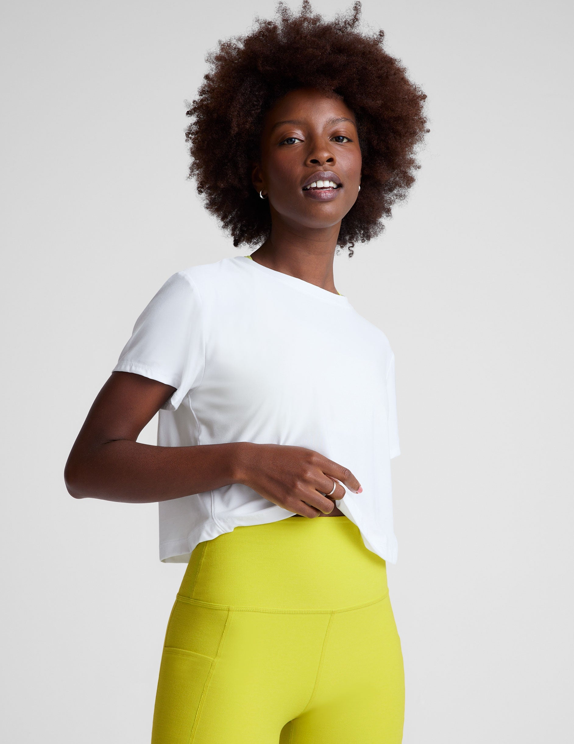 Beyond Yoga Featherweight Supreme Cropped Tee Women's