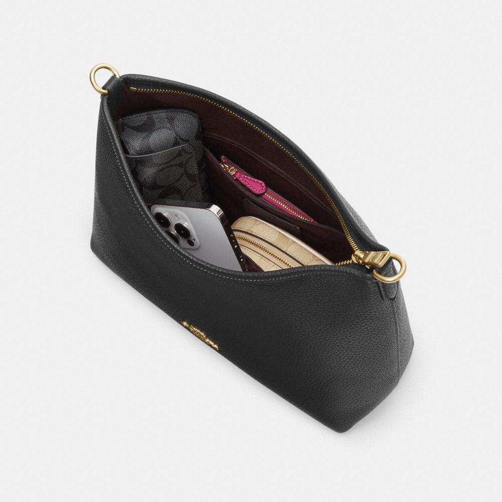 Coach Laurel Shoulder Bag Gold Black