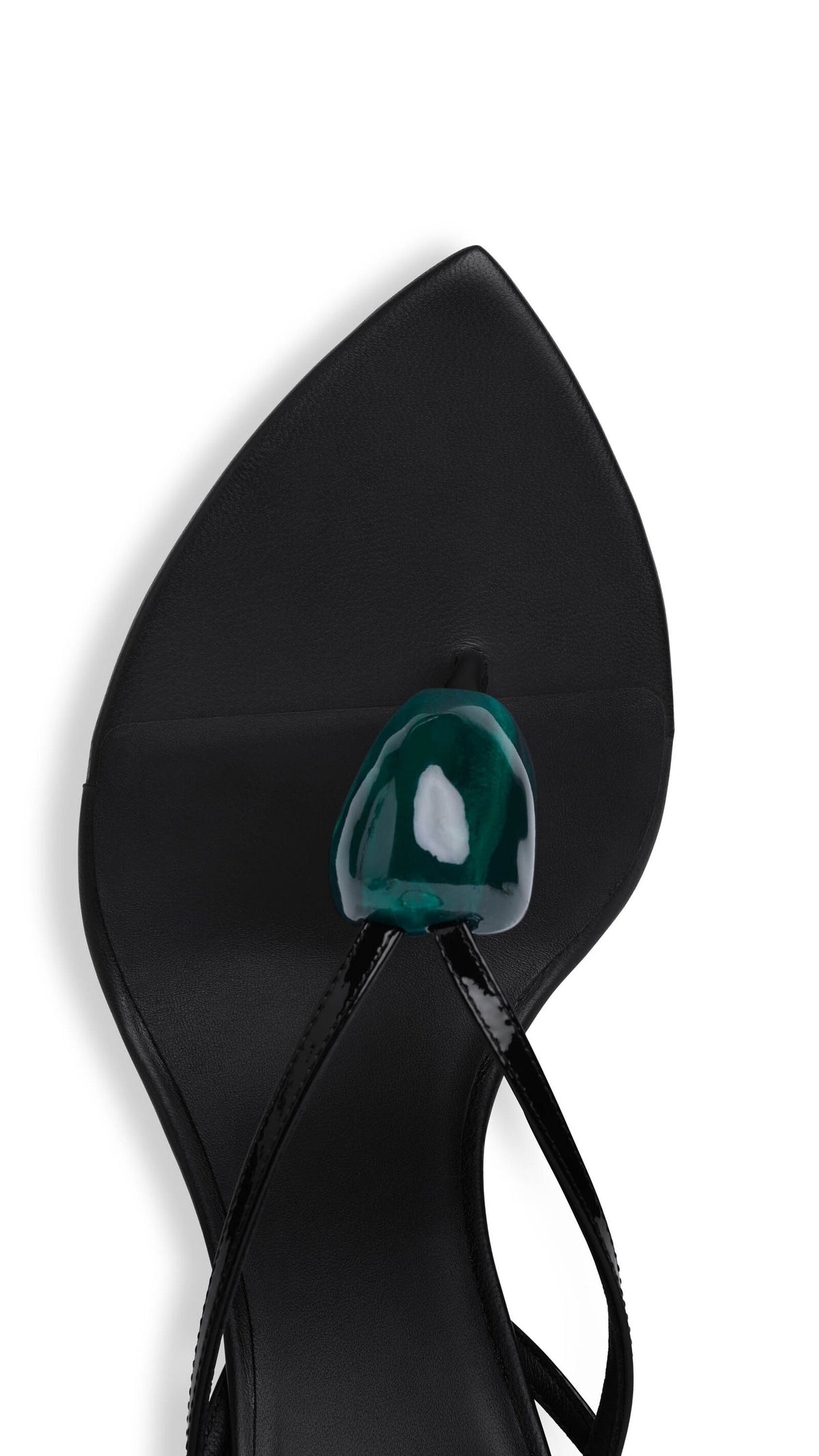 Alaïa Invisible Jewel Wedge Sandals In Patent Calfskin