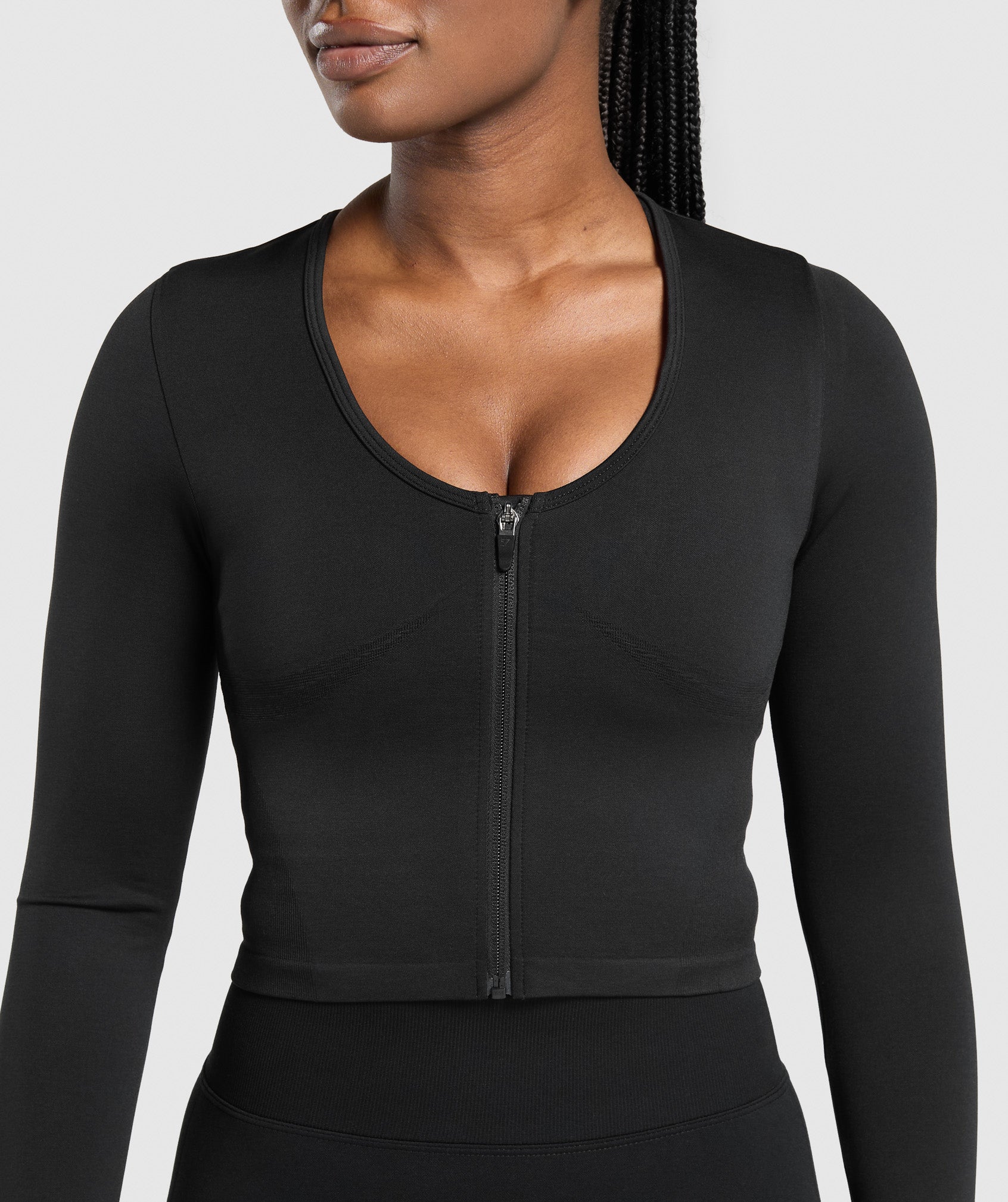 Women's Gymshark Lift Seamless Zip Up Jacket Black