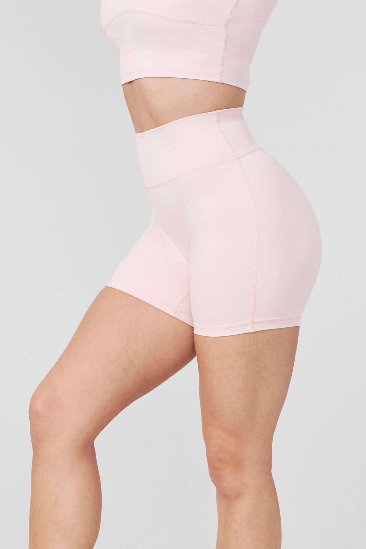 YoungLA W109 Level Up Biker Short Lotus Pink