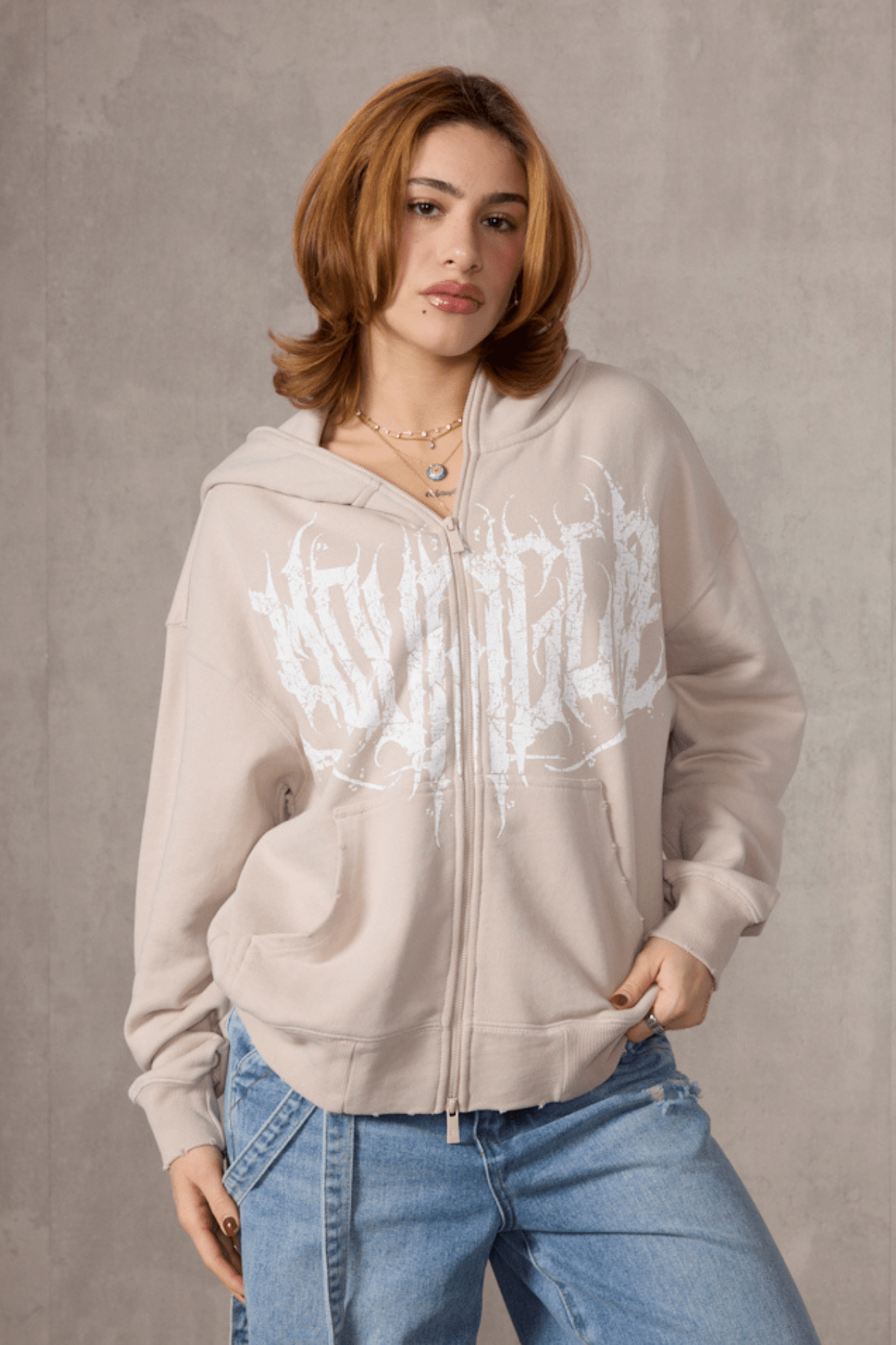 YoungLA W529 Shut Your Mouth Hoodie Mushroom